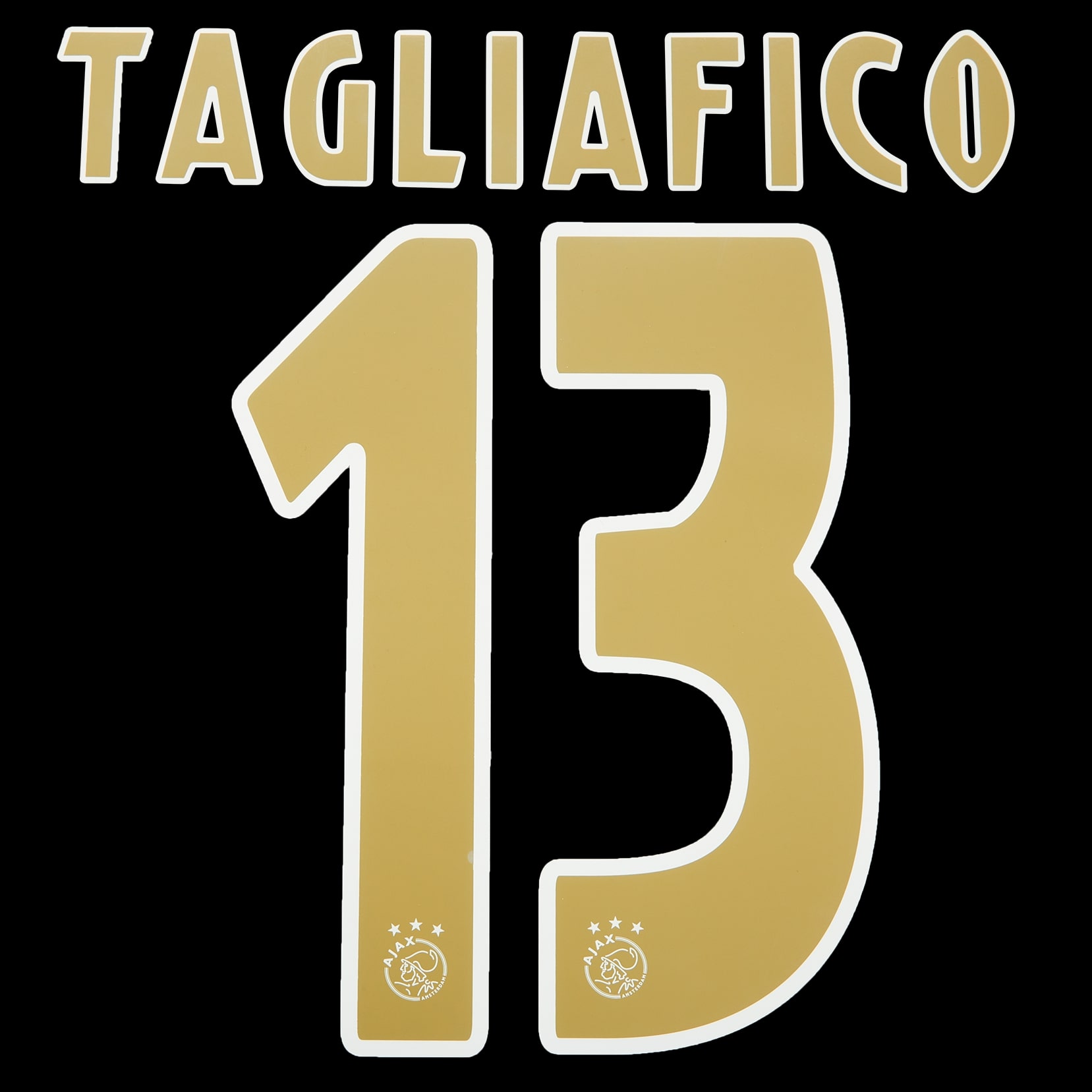 2018-19 Ajax Away Tagliafico #13 Name Set