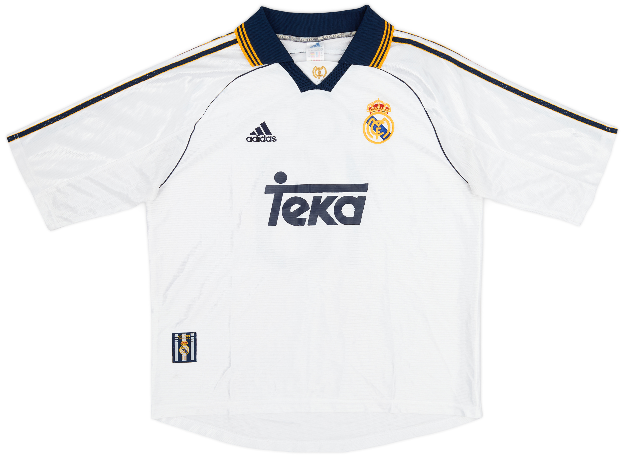 adidas REAL MADRID 「FIGO 10」　M　deadstock 1998-00 Real Madrid Home Shirt Figo #10 - 6/10 - (L)