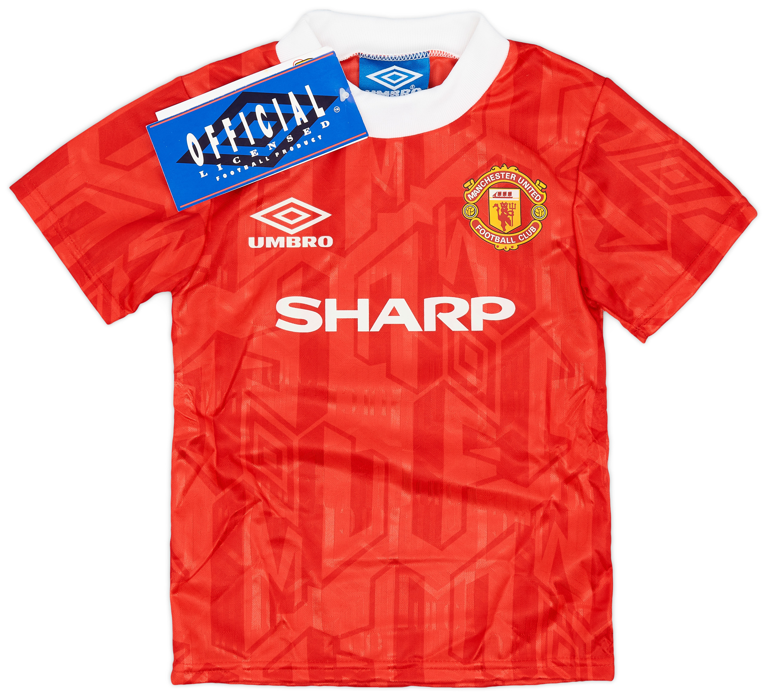 ウェア UMBROManchester United 92-94 home kit 1992-94 Manchester United Home Shirt & Shorts Kit (18-24 Months)