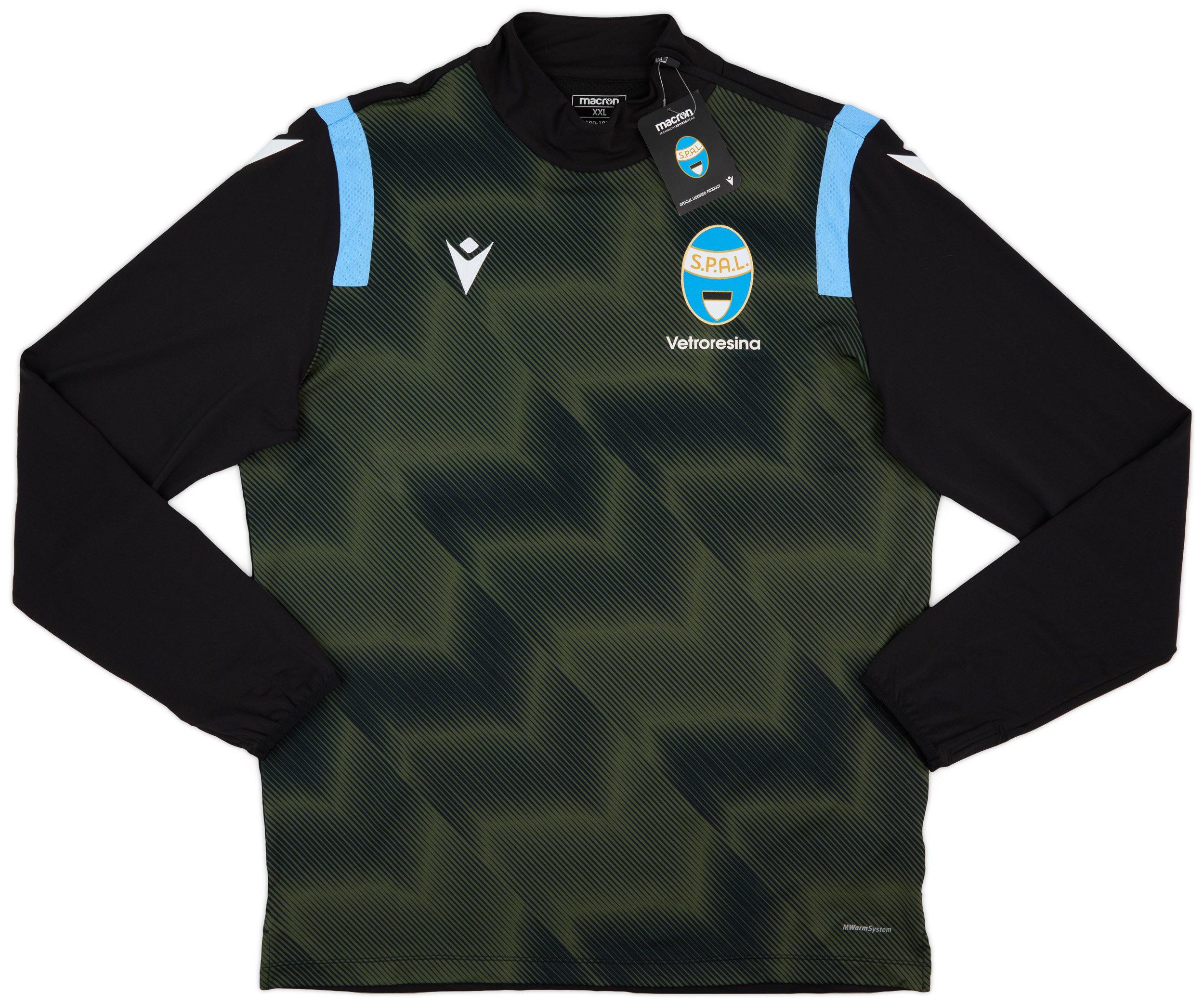 Maillot De Football Macron SPAL 2019/20 - Taille S, Troisième Maillot Bleu, Occasion Très Propre