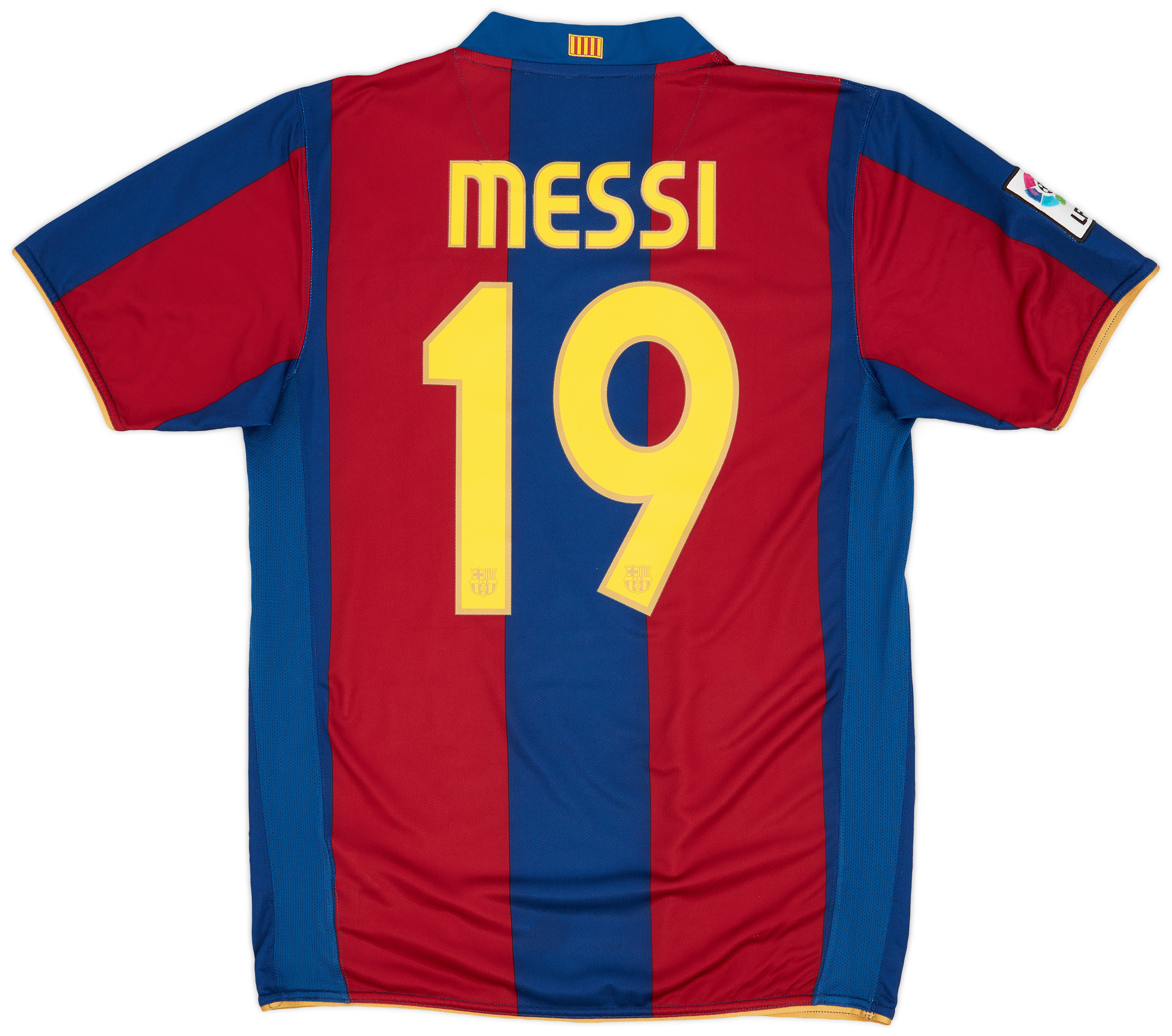 バルセロナ MESSI 19番 ホームシャツ　07-08 2007-08 Barcelona Home Shirt Messi #19 - 8/10 - (M)