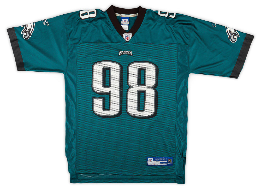 2005-06 Philadelphia Eagles Mike Patterson #98 Reebok On Field Jersey (Home) L