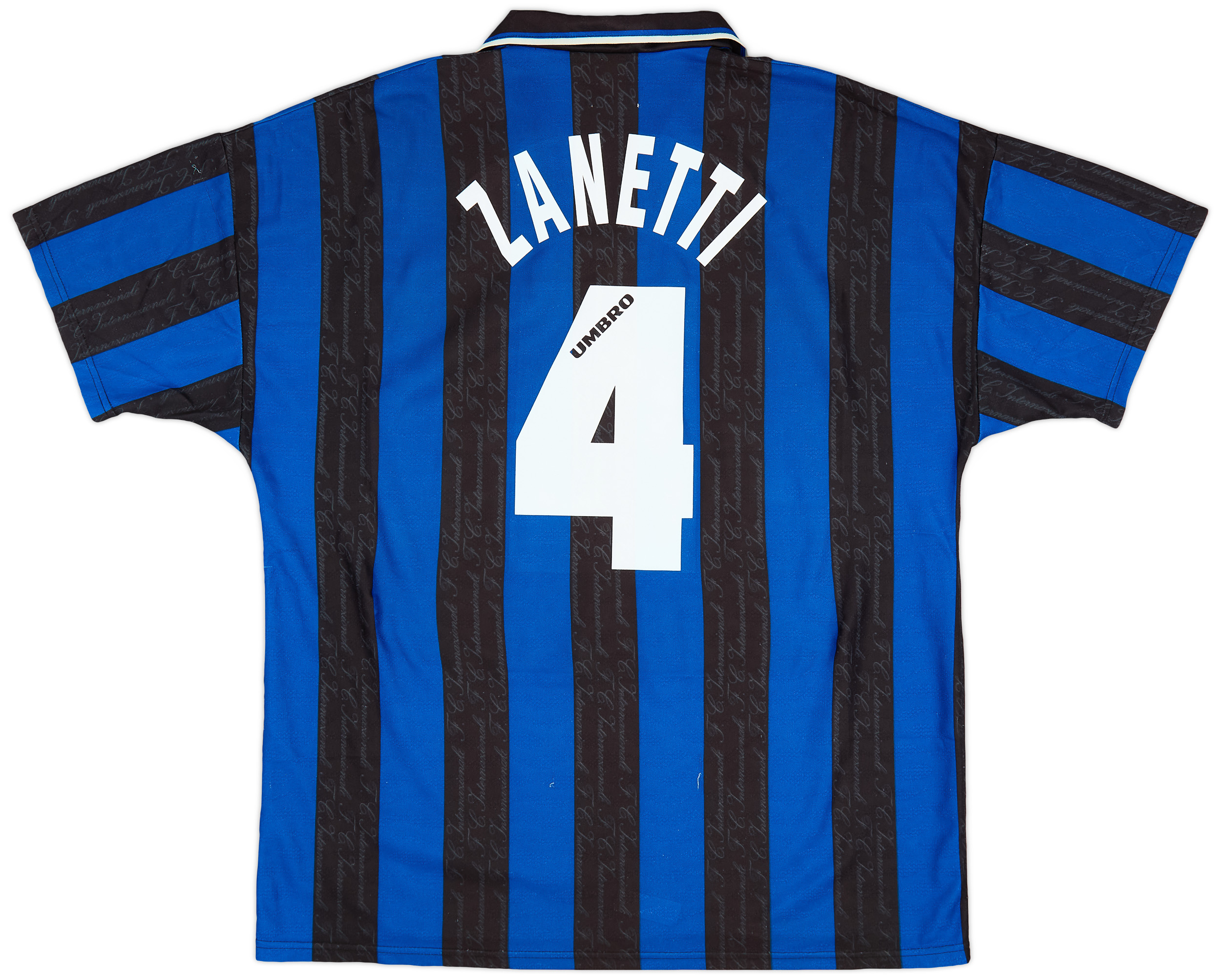 1996-97 Inter Milan Home Shirt Zanetti #4 - 9/10 - (XL)