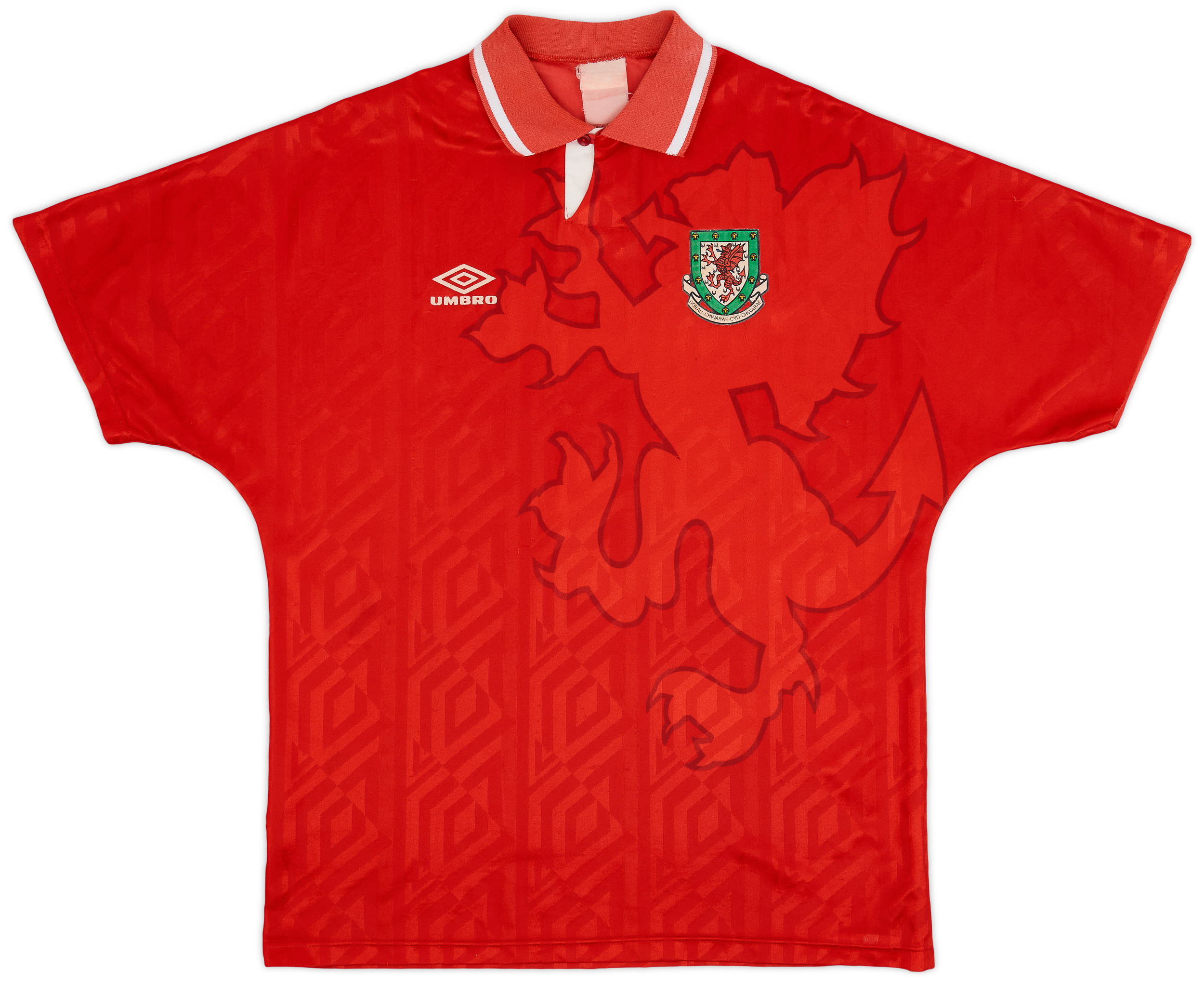 1992-94 Wales Home Shirt - 8/10 - (XL)