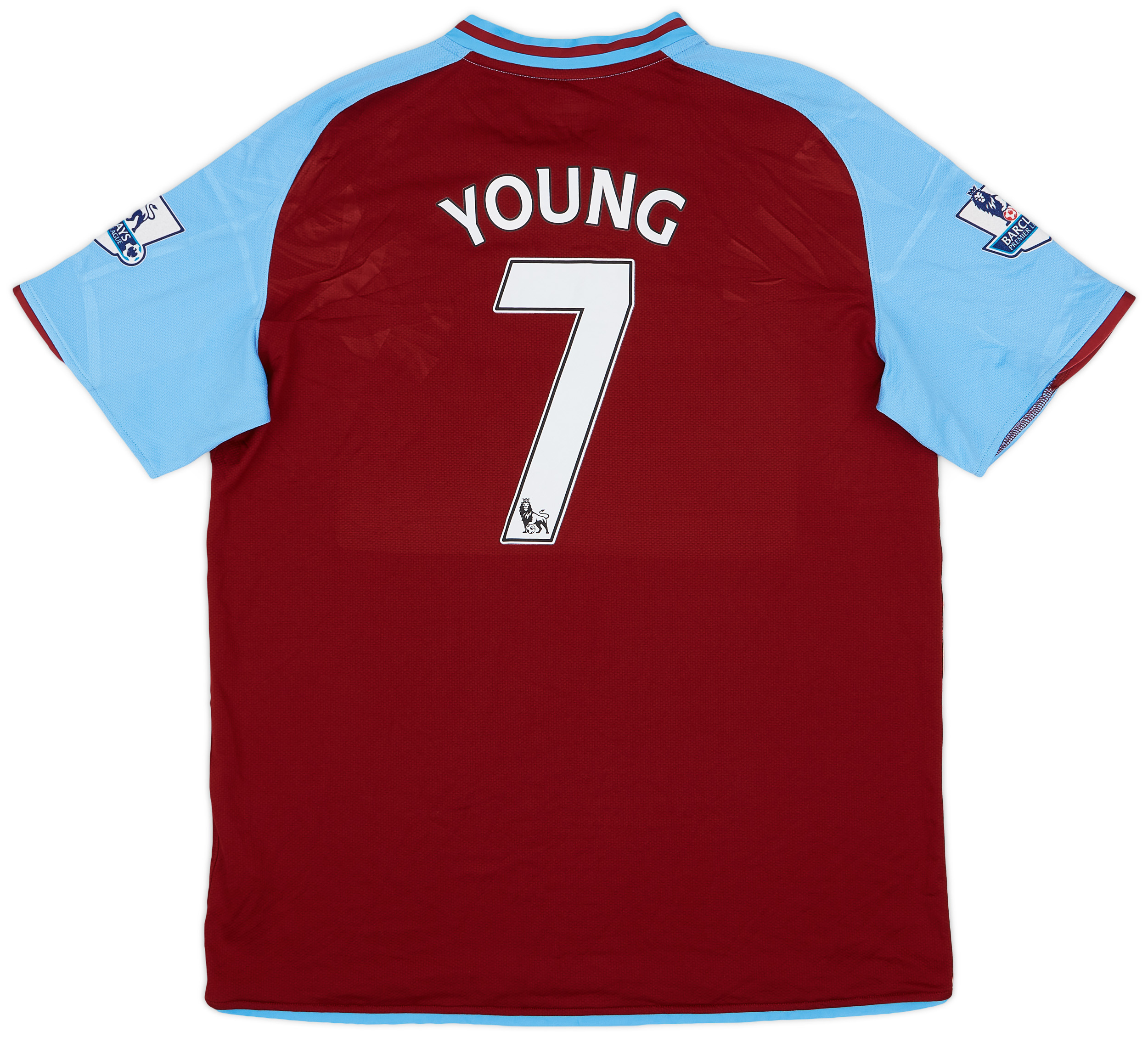 2008-09 Aston Villa Home Shirt Young #7 - 5/10 - (XL)