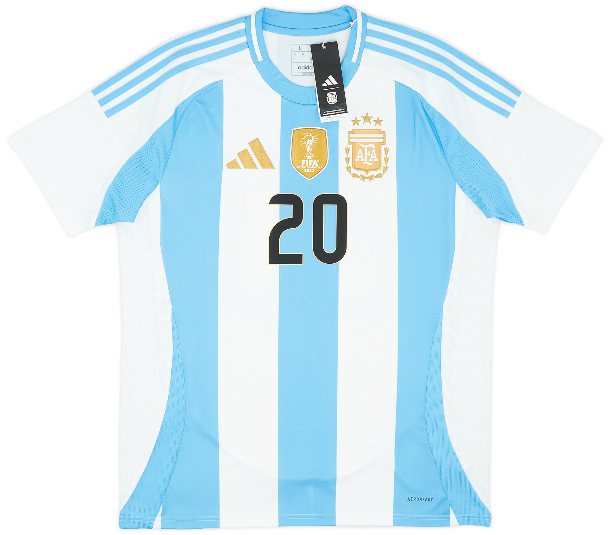 新品未使用　アルゼンチン代表 MAC ALLISTER 20番 2022-23 Argentina Home Shirt Mac Allister #20