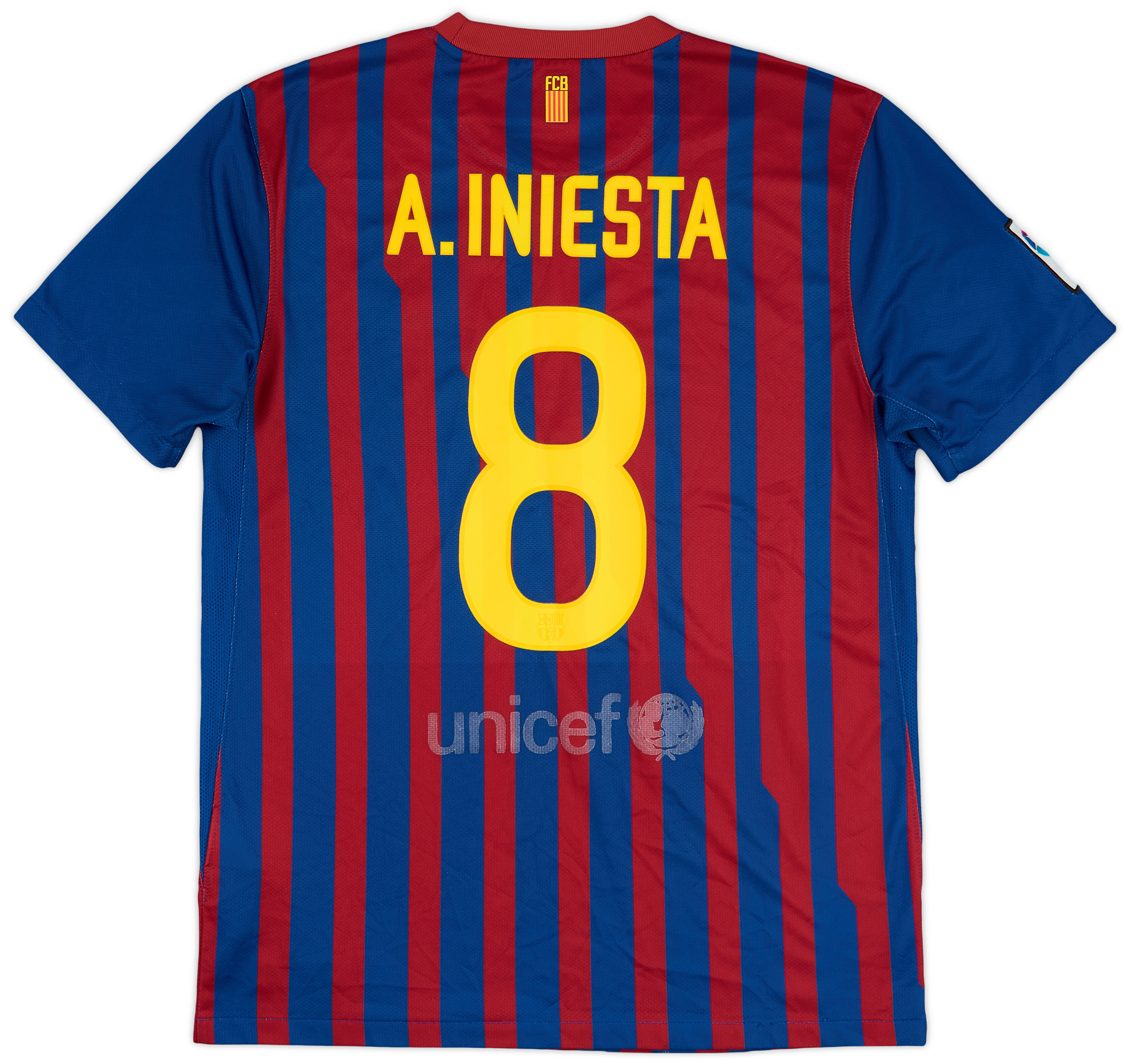 2011-12 Barcelona Home Shirt A.Iniesta #8 - 4/10 - (M) 2011-12 Barcelona Home Shirt A.Iniesta #8 - 4/10 - (M)