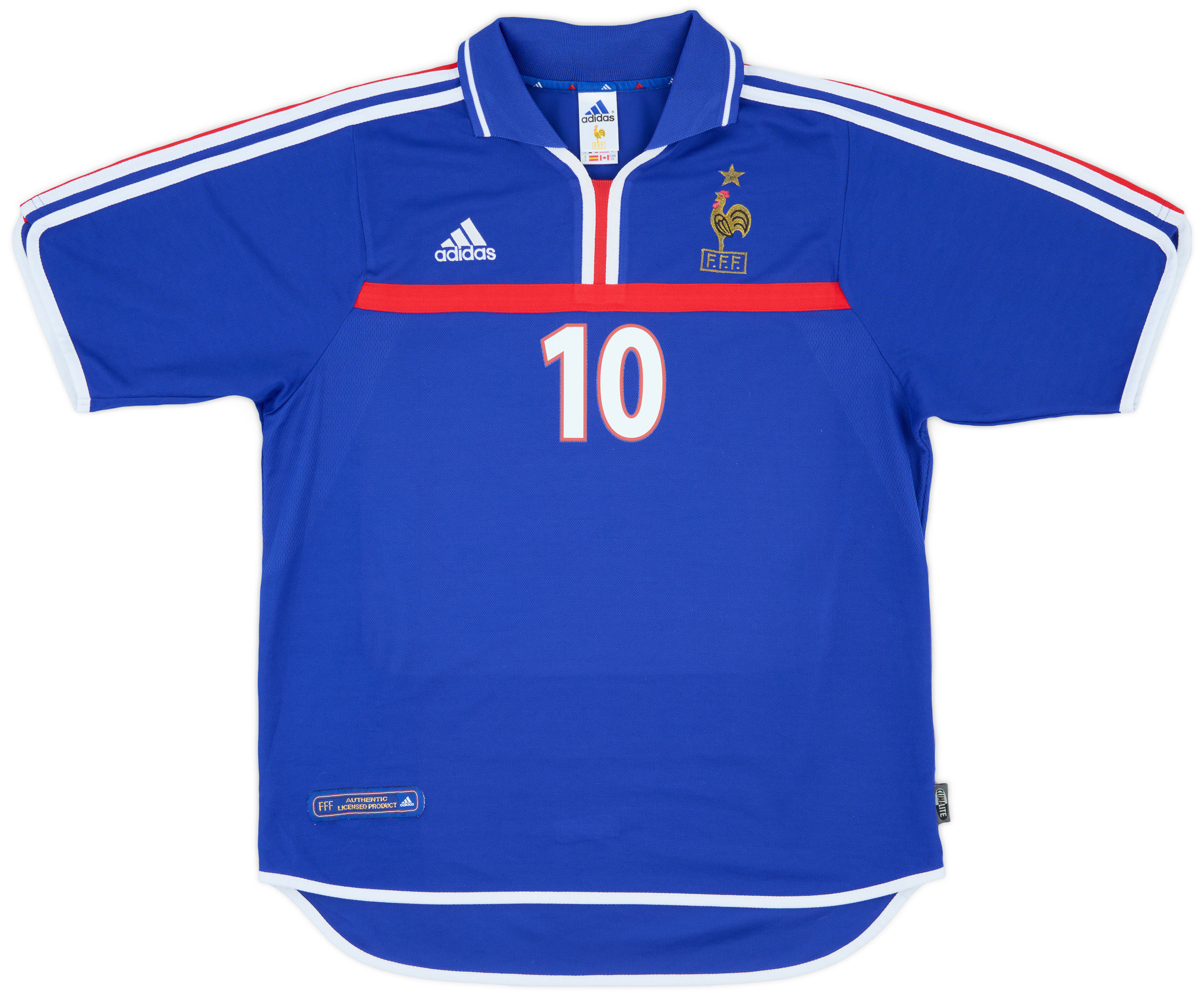 2000-02 France Home Shirt Zidane #10 - 9/10 - (L)