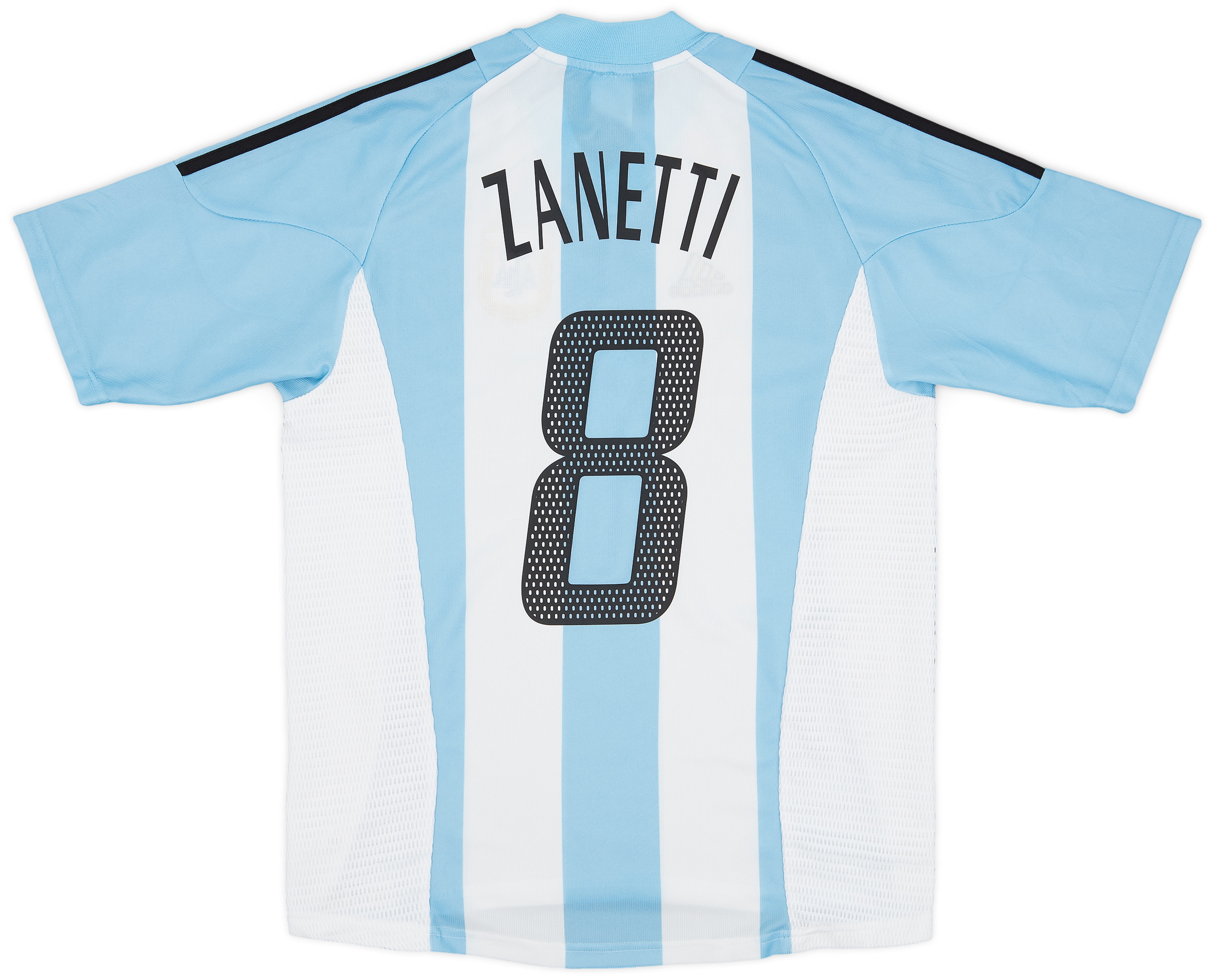 2002-04 Argentina Home Shirt Zanetti #8 - 9/10 - (S)