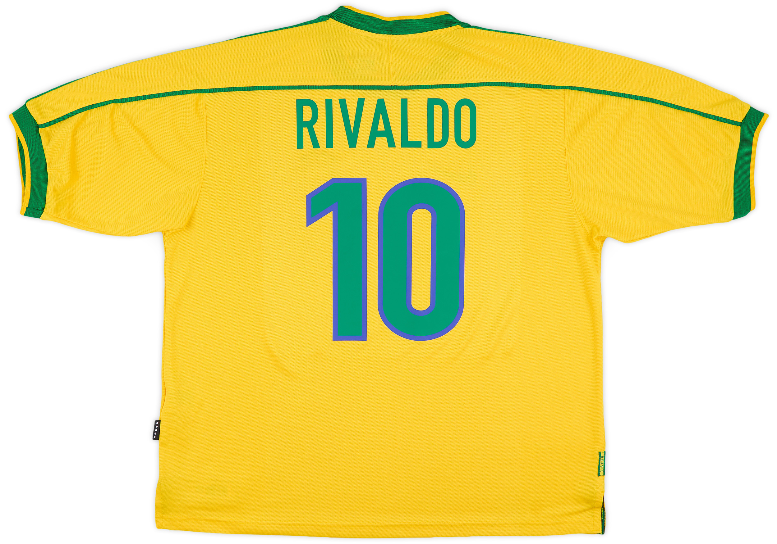 1998-00 Brazil Home Shirt Rivaldo #10 - 7/10 - (XXL)
