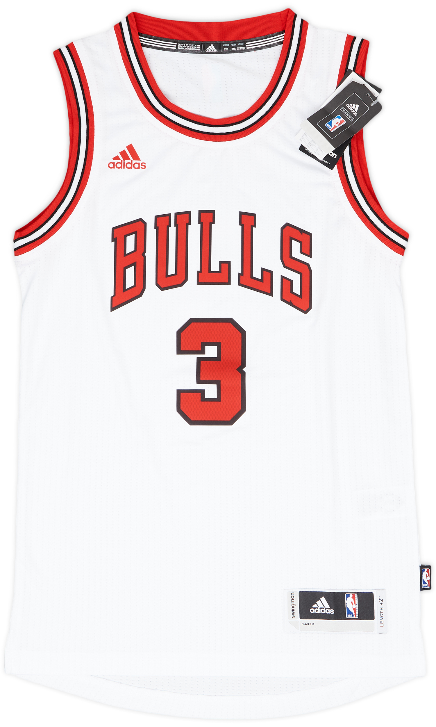 2016-17 Chicago Bulls Wade #3 adidas Swingman Home Jersey (XXS)