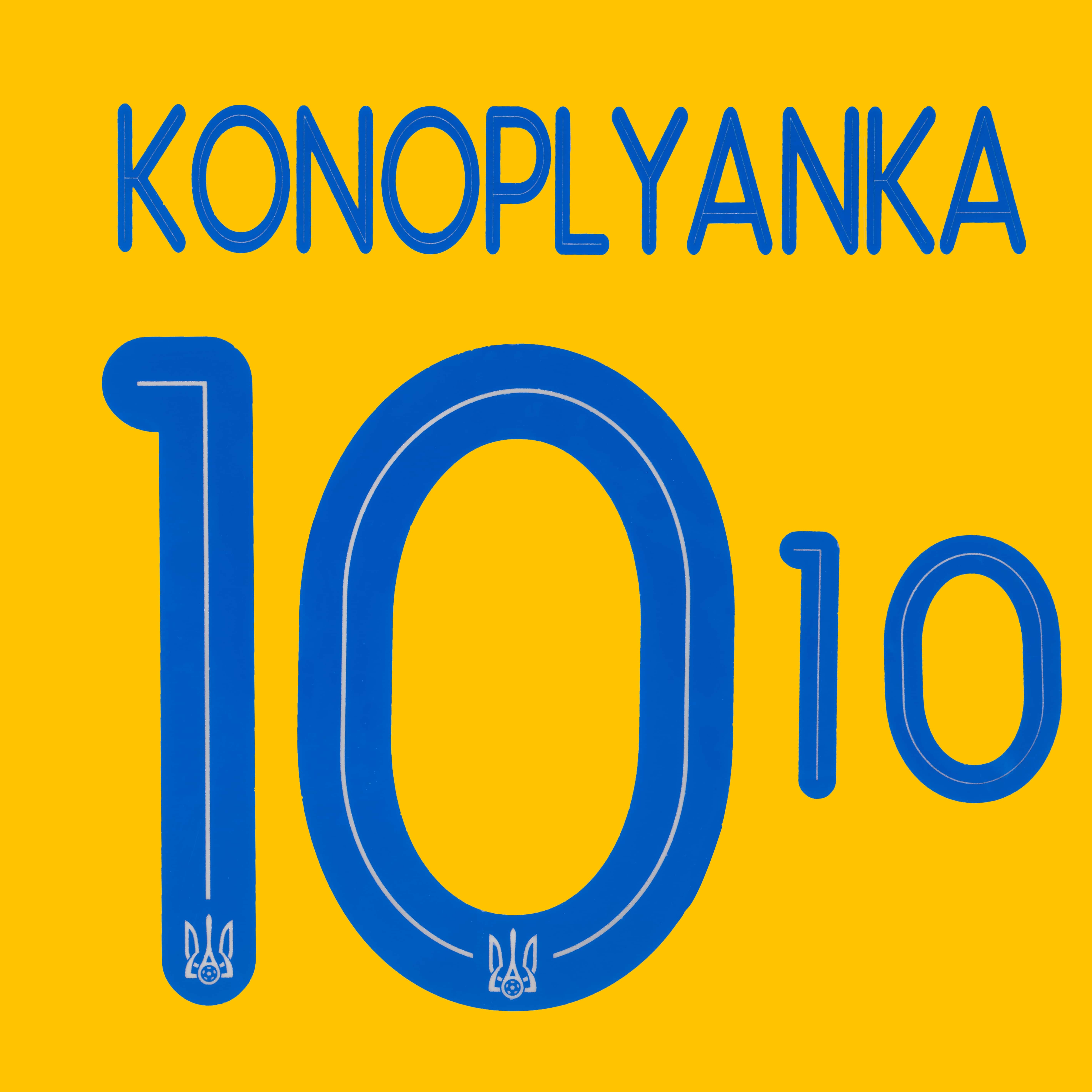 2020-22 Ukraine Home Konoplyanka #10 Name Set