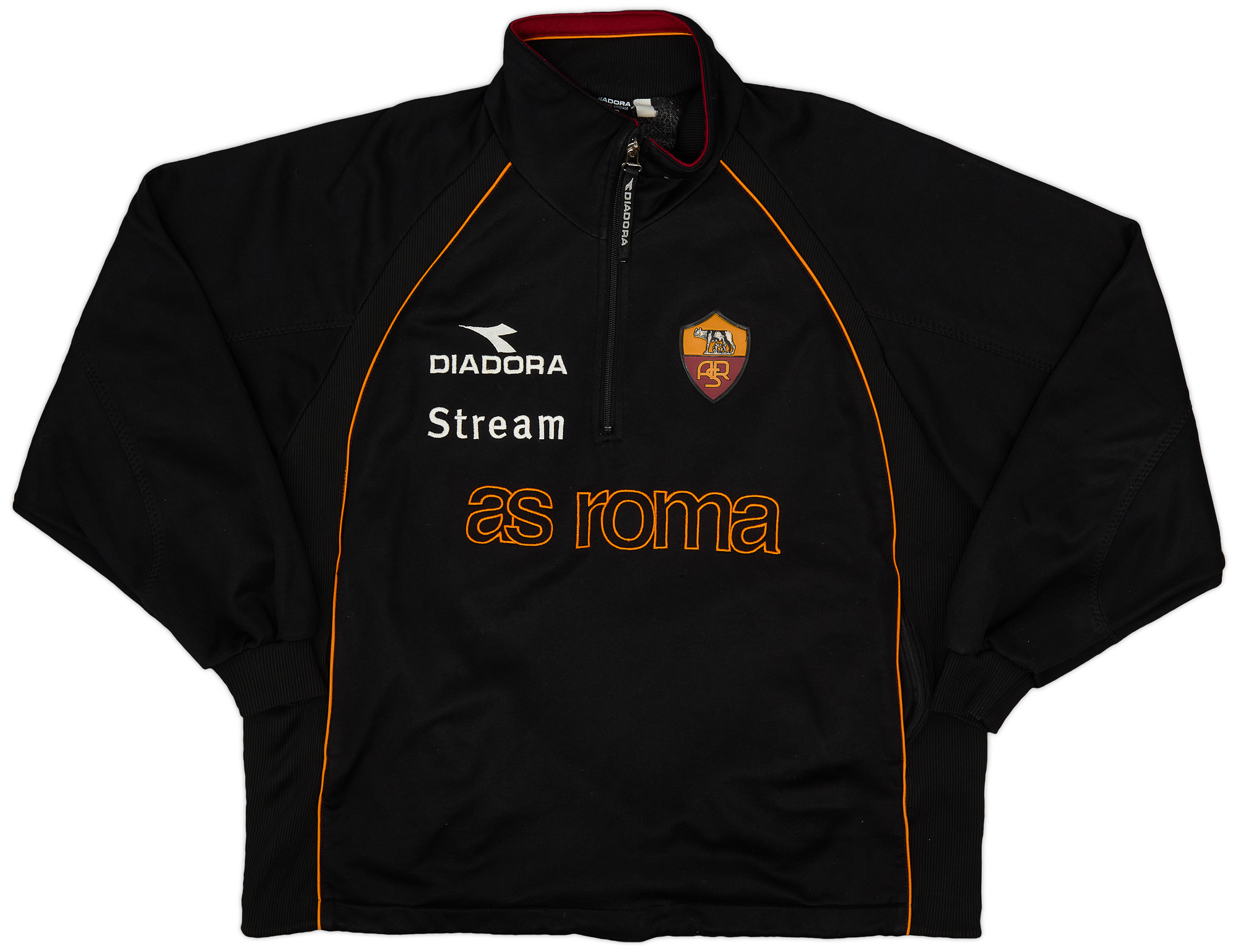 1999-00 Roma Diadora 1/4 Zip Drill Top - 9/10 - (XL)