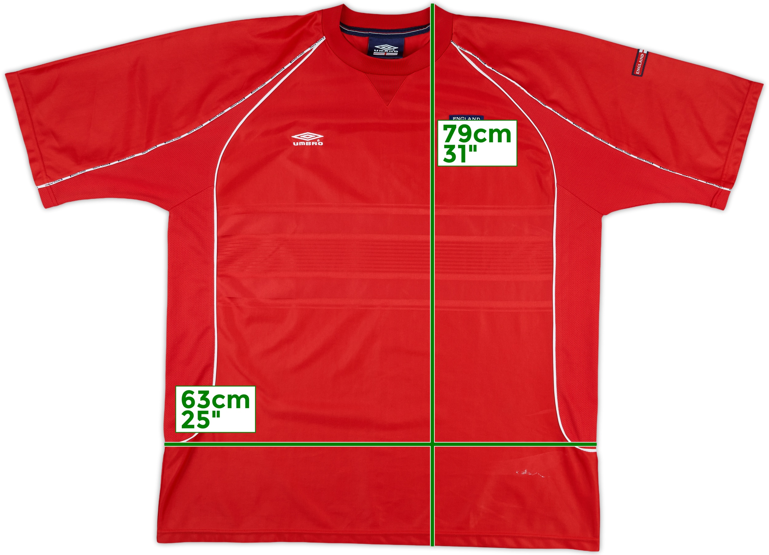 2000-01 England Umbro Training Shirt - 9/10 - (XXL)