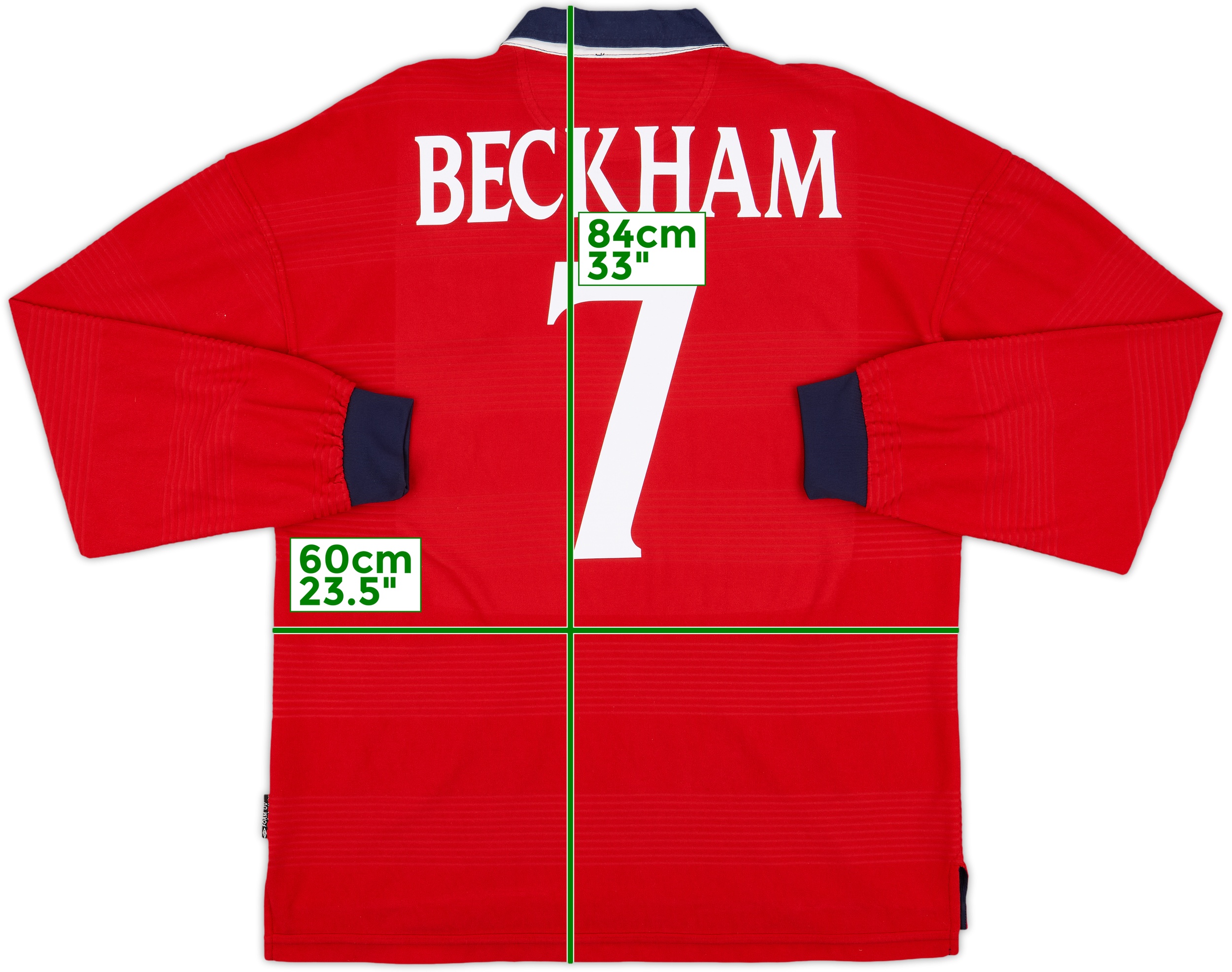 【国内正規 01-03 England  L/S Beckham #7】 David Beckham England #7 Official Long Sleeve Jersey 2002