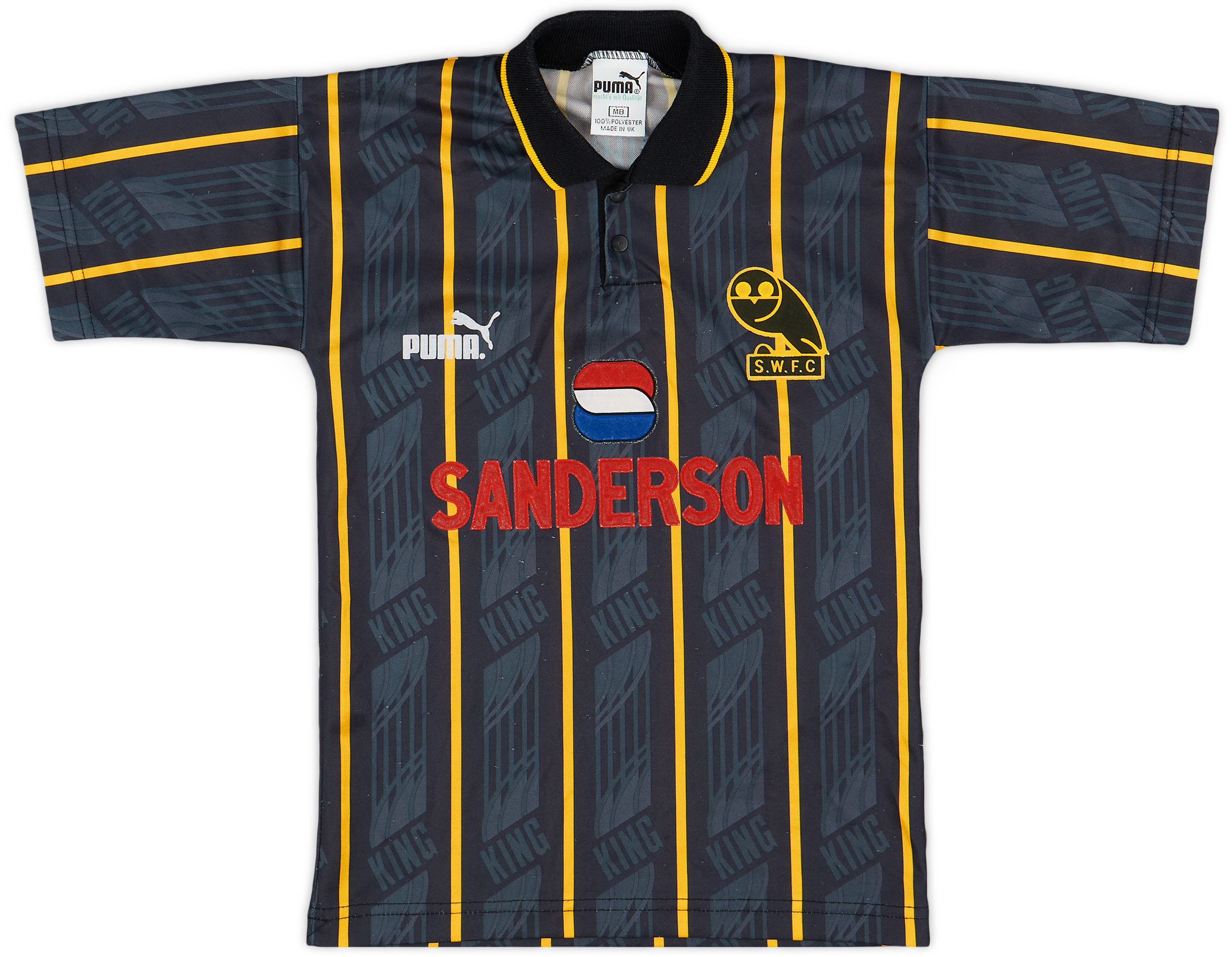 ウェア 93~95 sheffield wednesday PUMA away wear 1993-95 Sheffield Wednesday Puma Player Issue Away Shirt XL