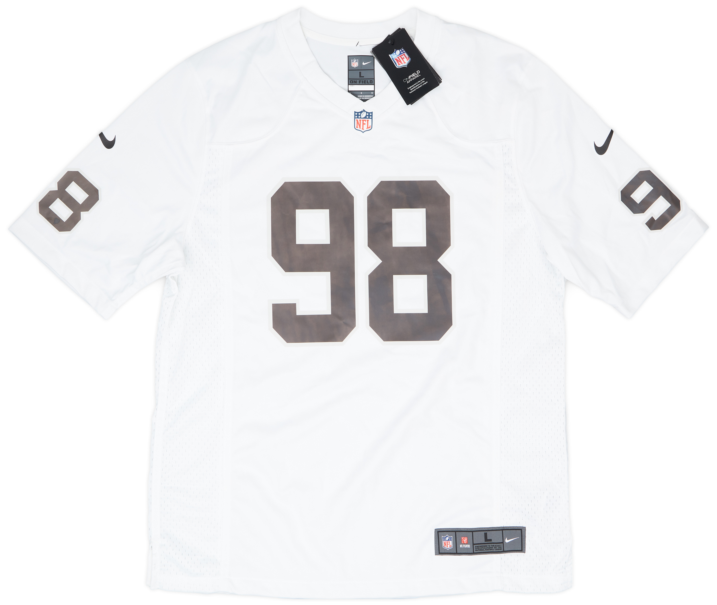 RAIDERS CROSBY 98 ブラックユニフォーム L Maxx Crosby #98 Raiders Stitched Home Black F.U.S.E Jersey w