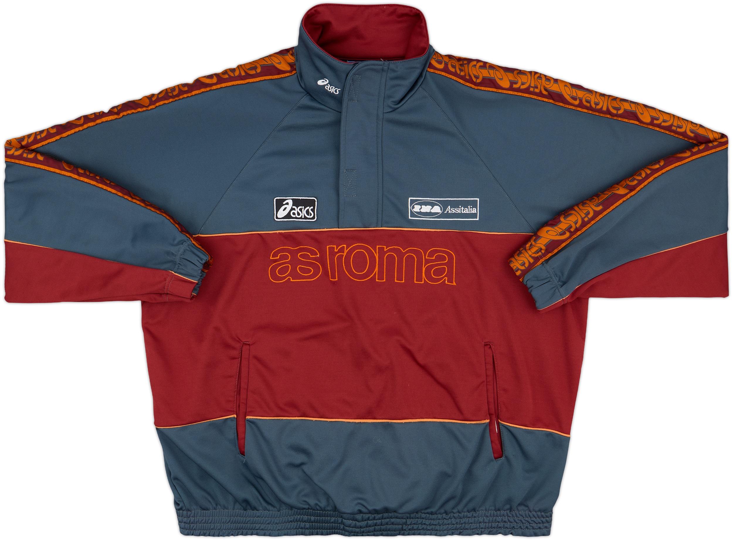 1995-96 Roma Asics 1/4 Zip Track Jacket - 9/10 - (L)
