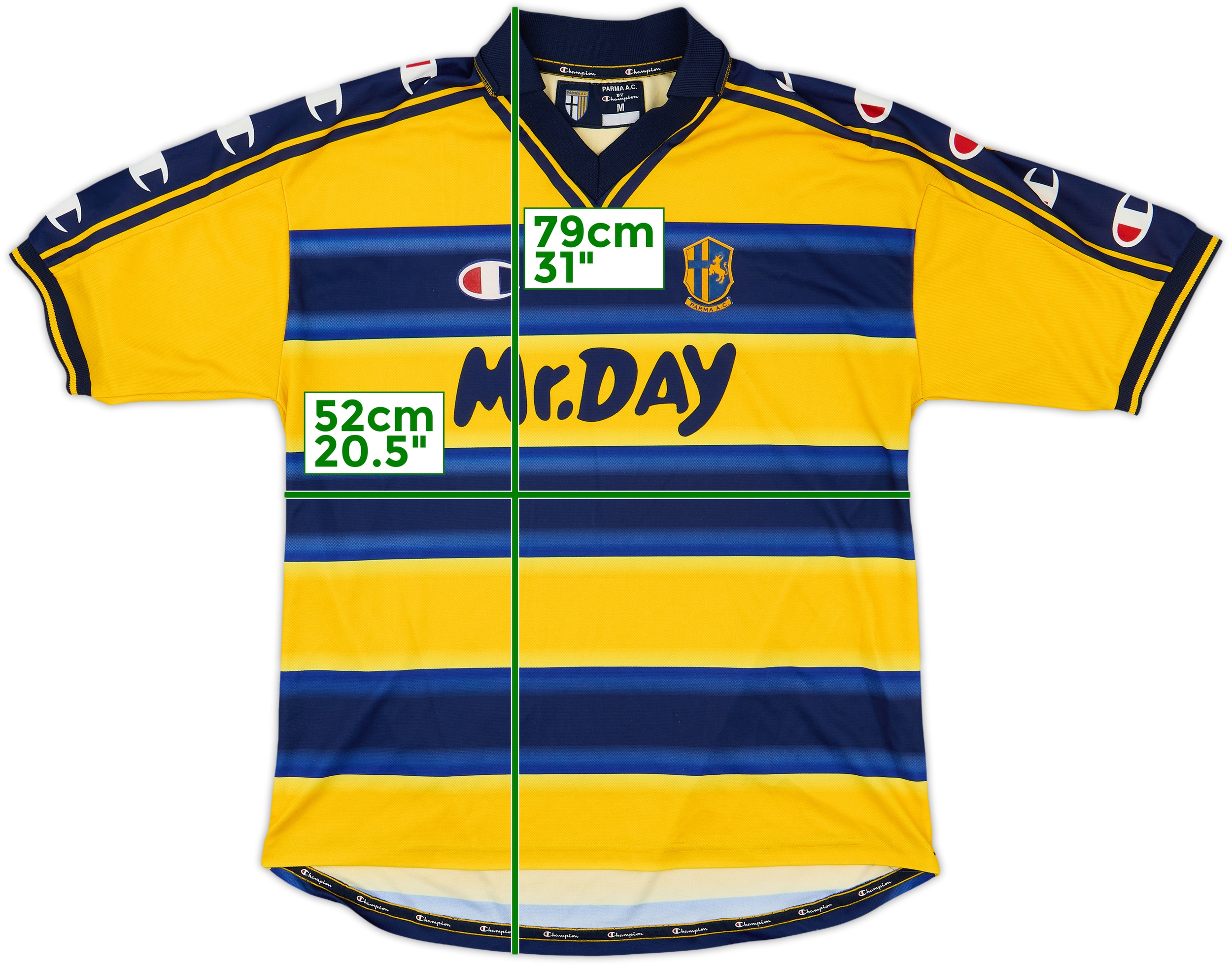 パルマ　Parma A.C. Champion シャツ XL　セリエA　イタリア 2001-02 Parma Home Shirt (M)