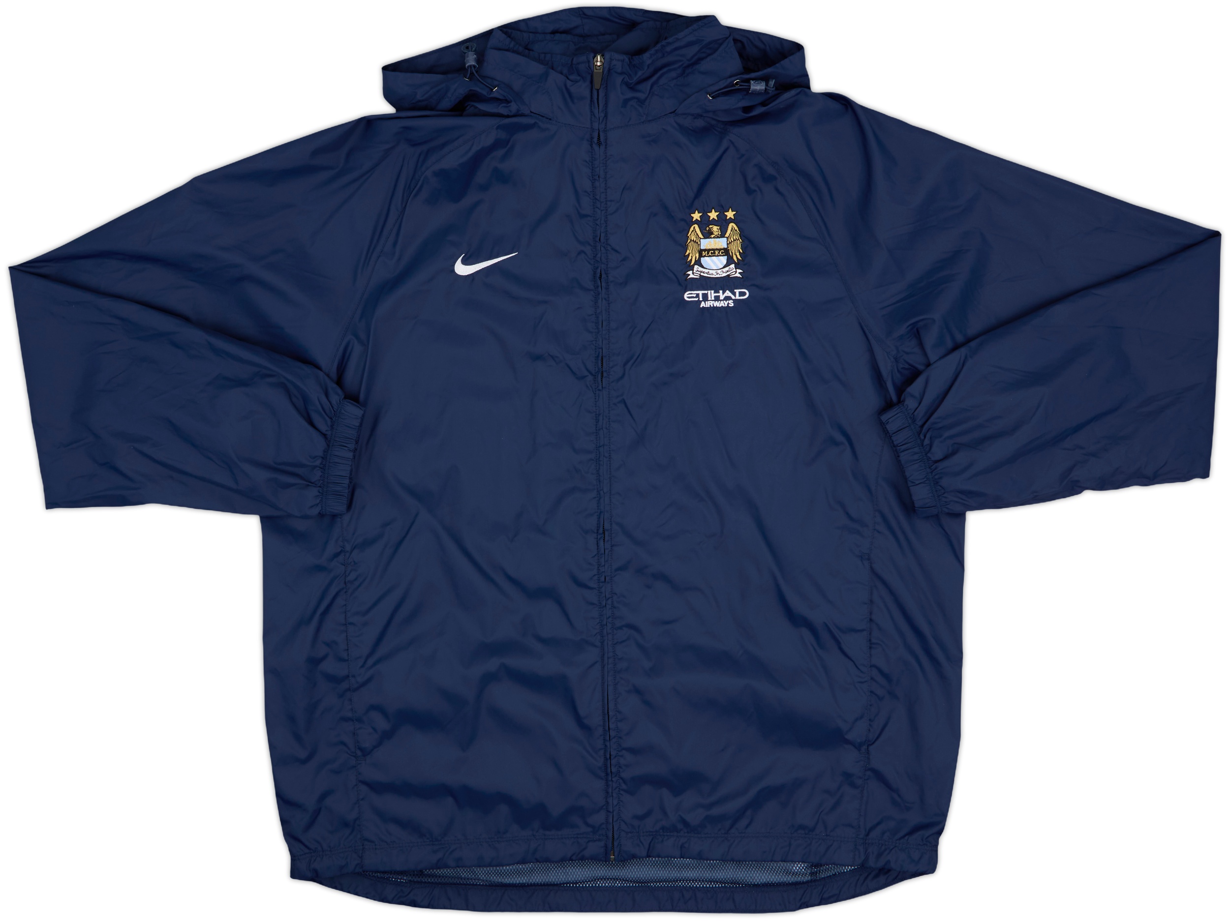 2013-14 Manchester City Nike Hooded Rain Jacket - 8/10 - (XL)