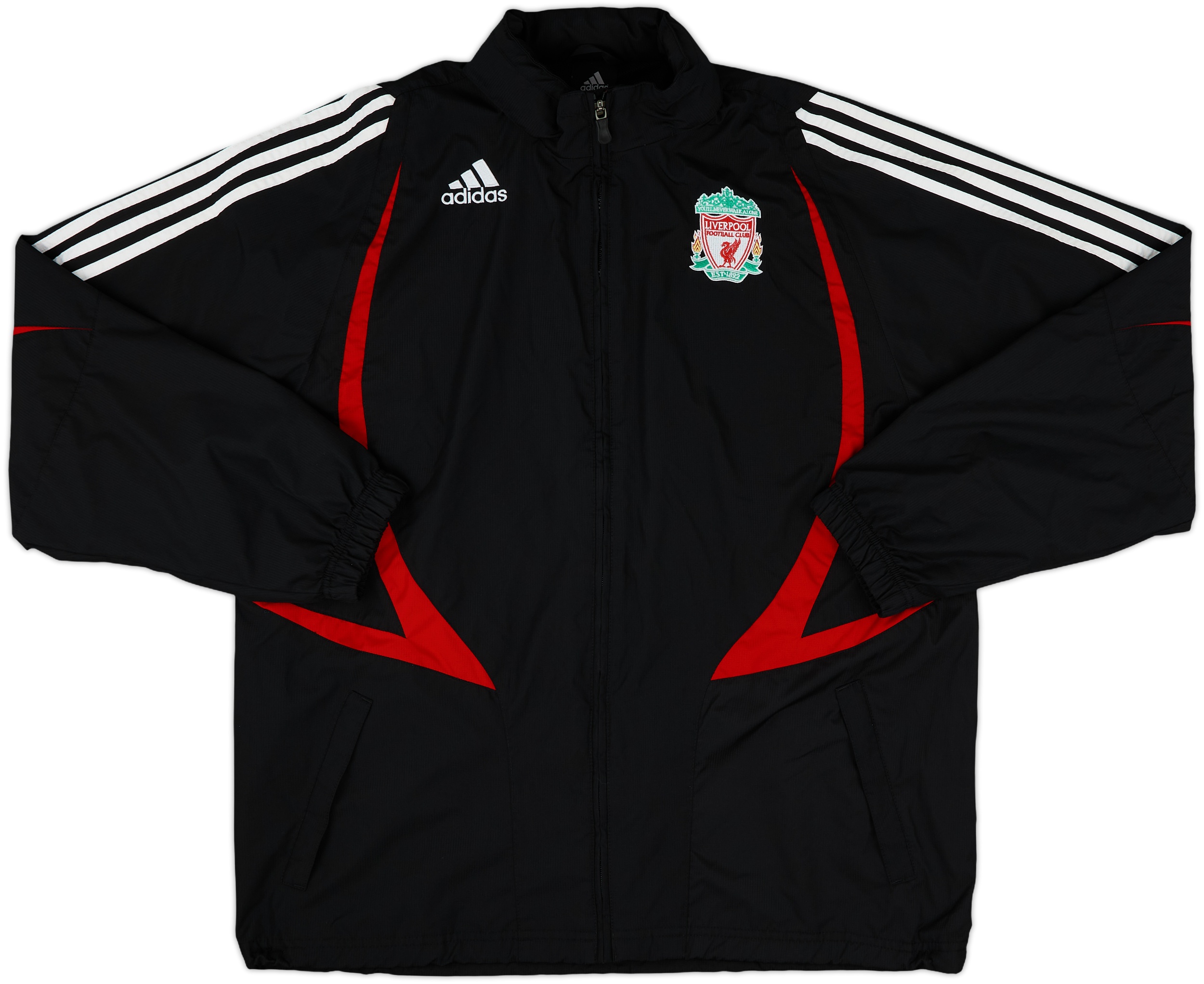 2007-08 Liverpool adidas Hooded Rain Jacket - 8/10 - (L)