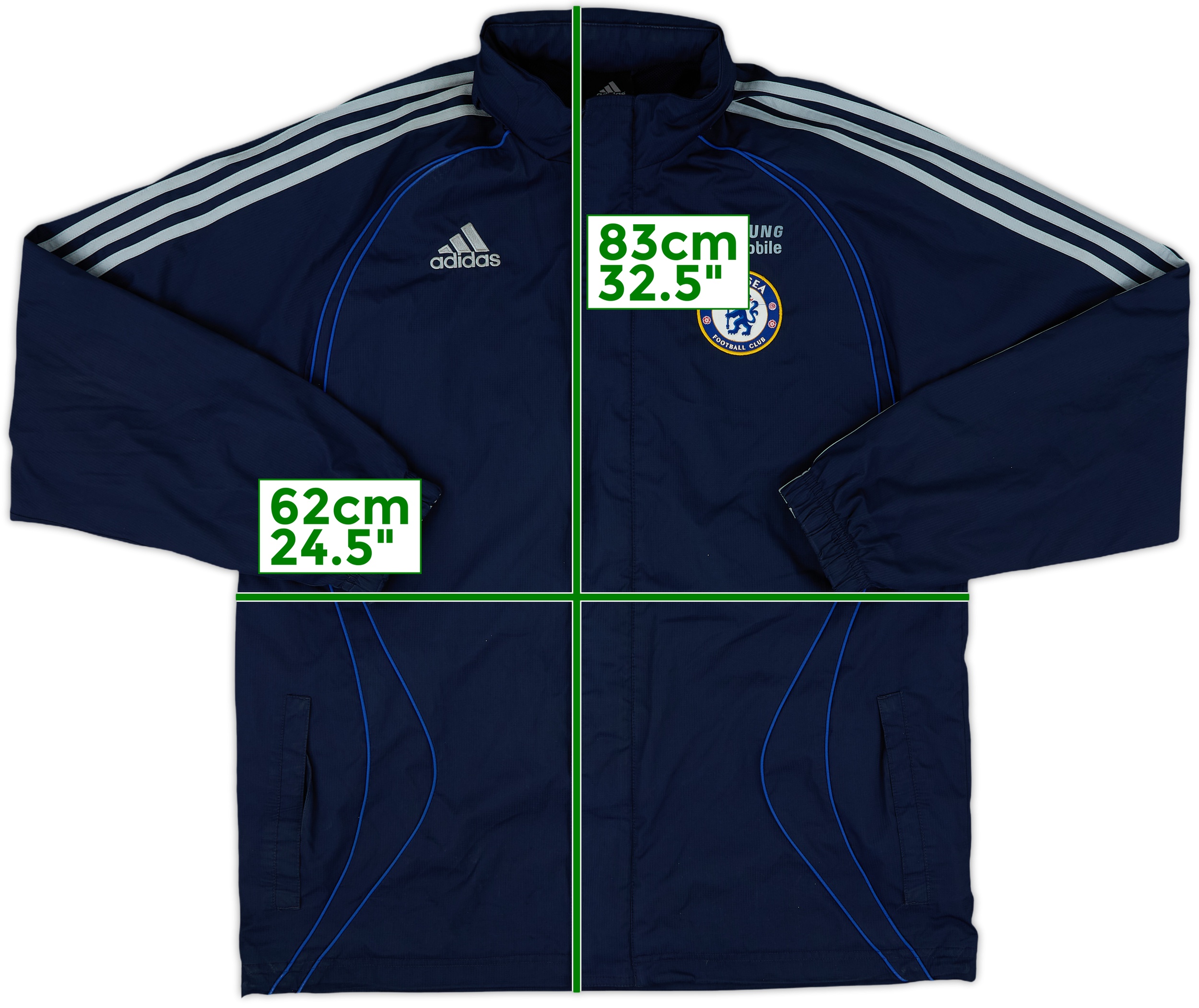 2006-07 Chelsea adidas Hooded Rain Jacket - 7/10 - (L)