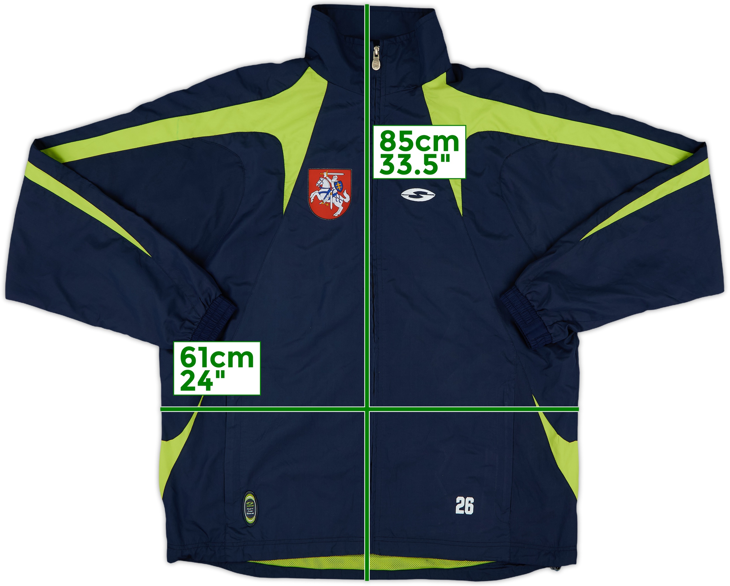2006 Lithuania Saller Player Issue Track Jacket #26 - 8/10 - (L)