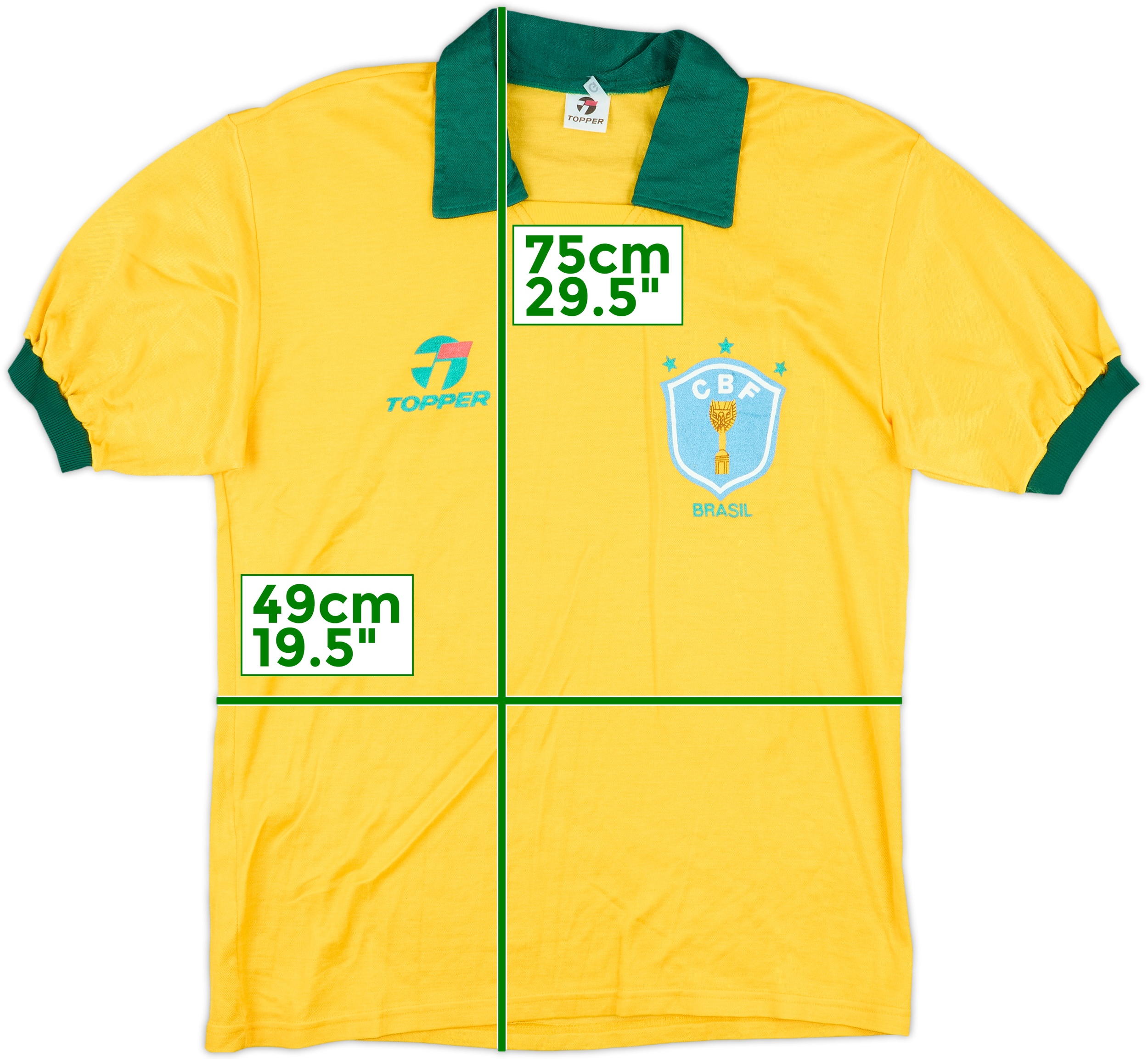 ウェア Brazil Topper 1990 Topper Brazil 1988-1990 Home Jersey S/S - USED Condition