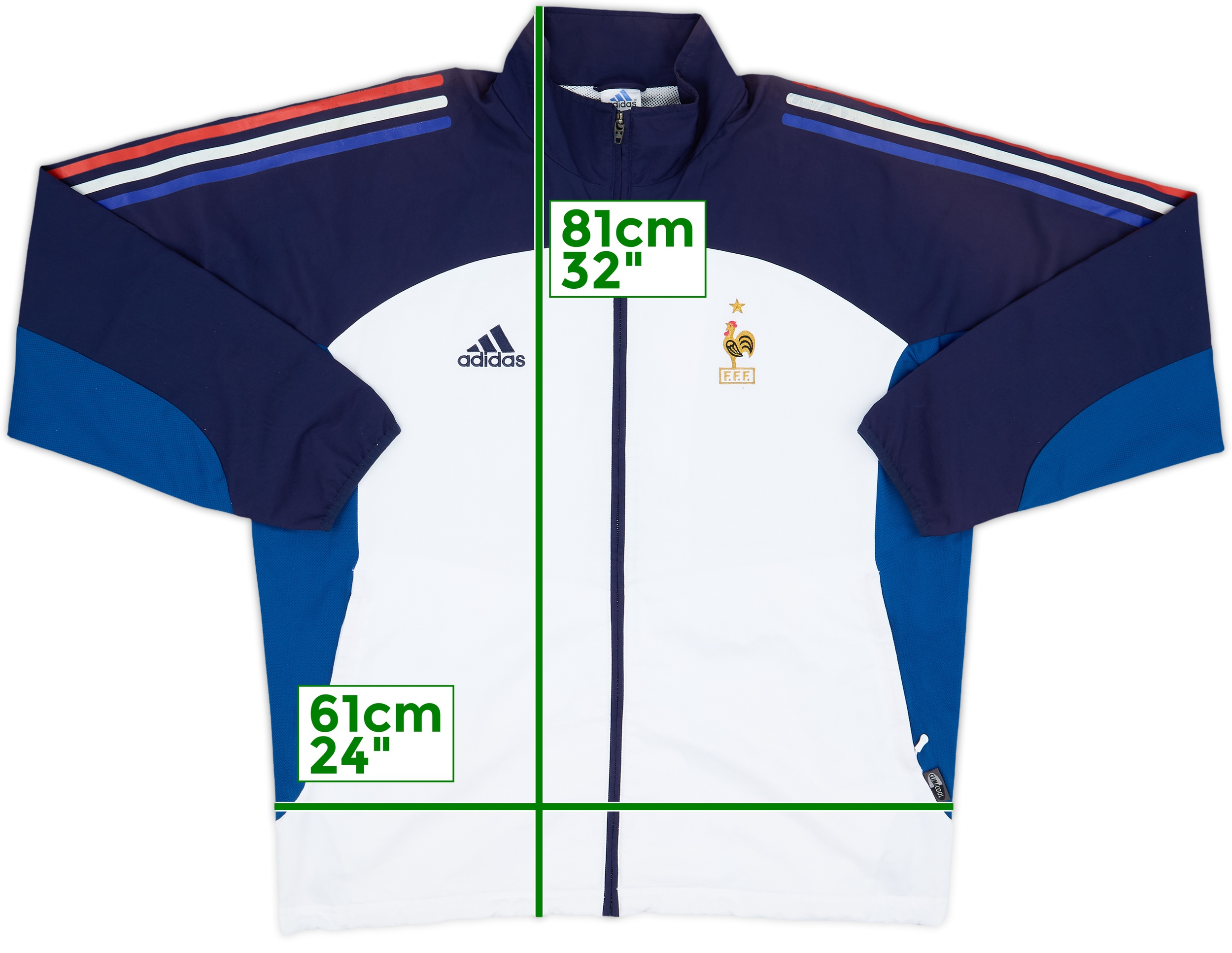 2002-04 France adidas Track Jacket - 7/10 - (M/L)