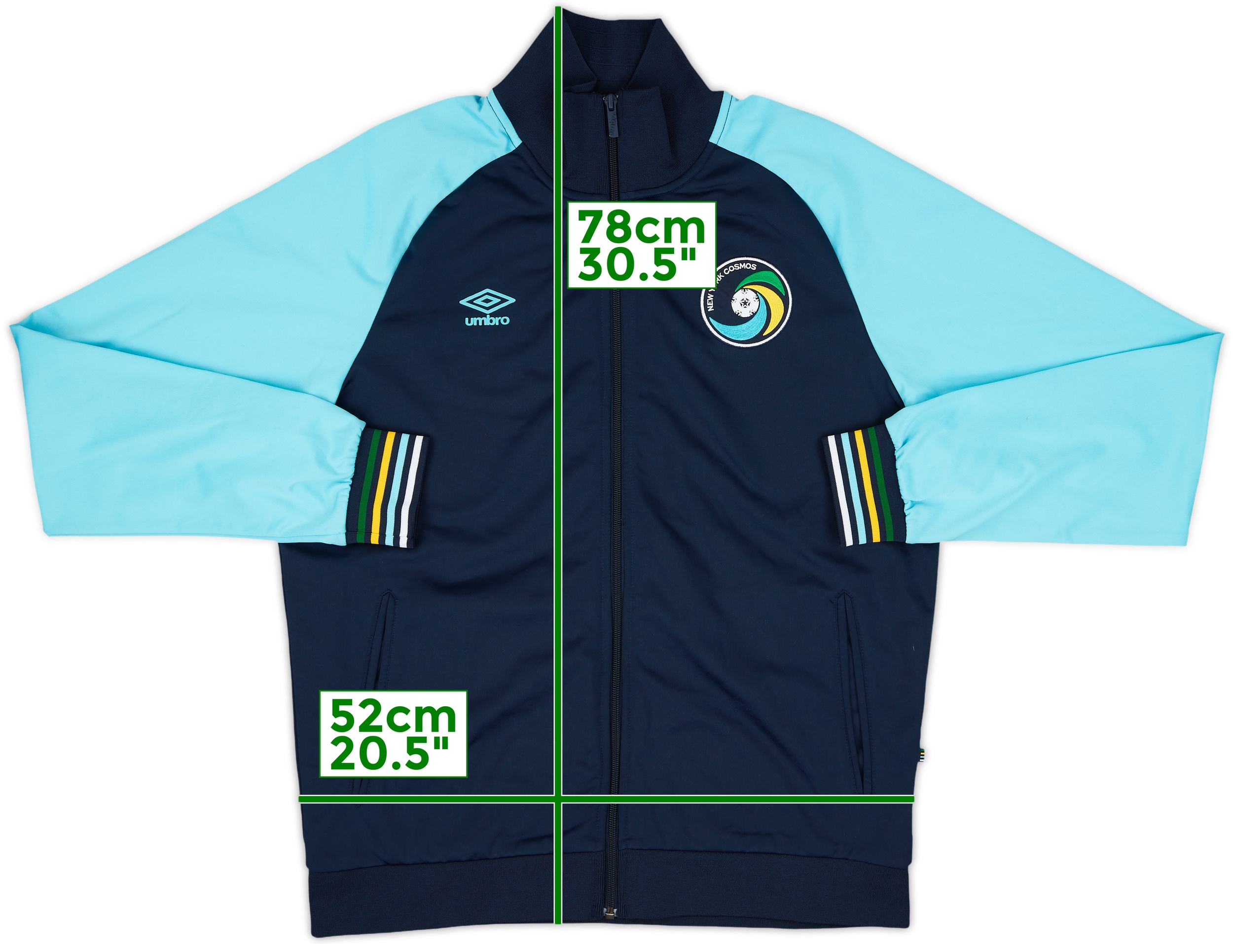 UMBRO NEW YORK COSMOS Jacket size M アンブロ ニューヨークコスモス トラックジャケット グリーン Clothing - Umbro New York Cosmos Classic Track Jacket