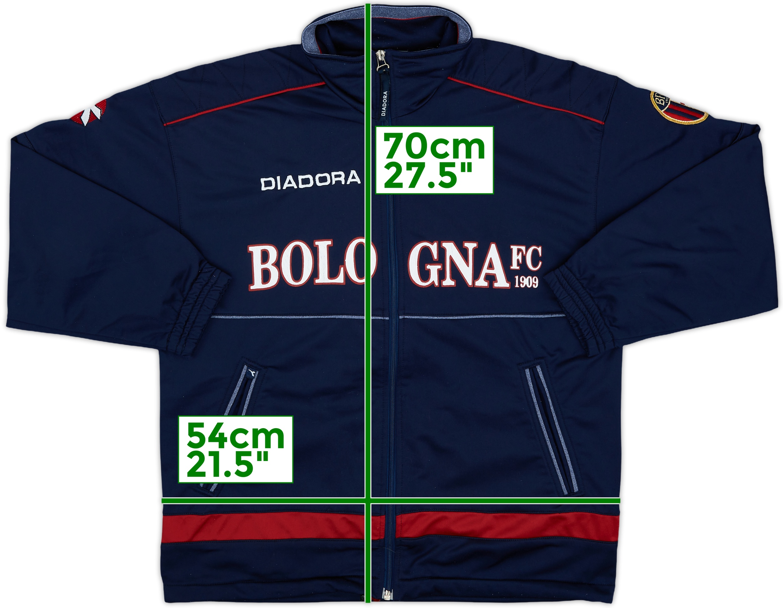 1997-98 Bologna Diadora Track Jacket - 8/10 - (XL.Boys)