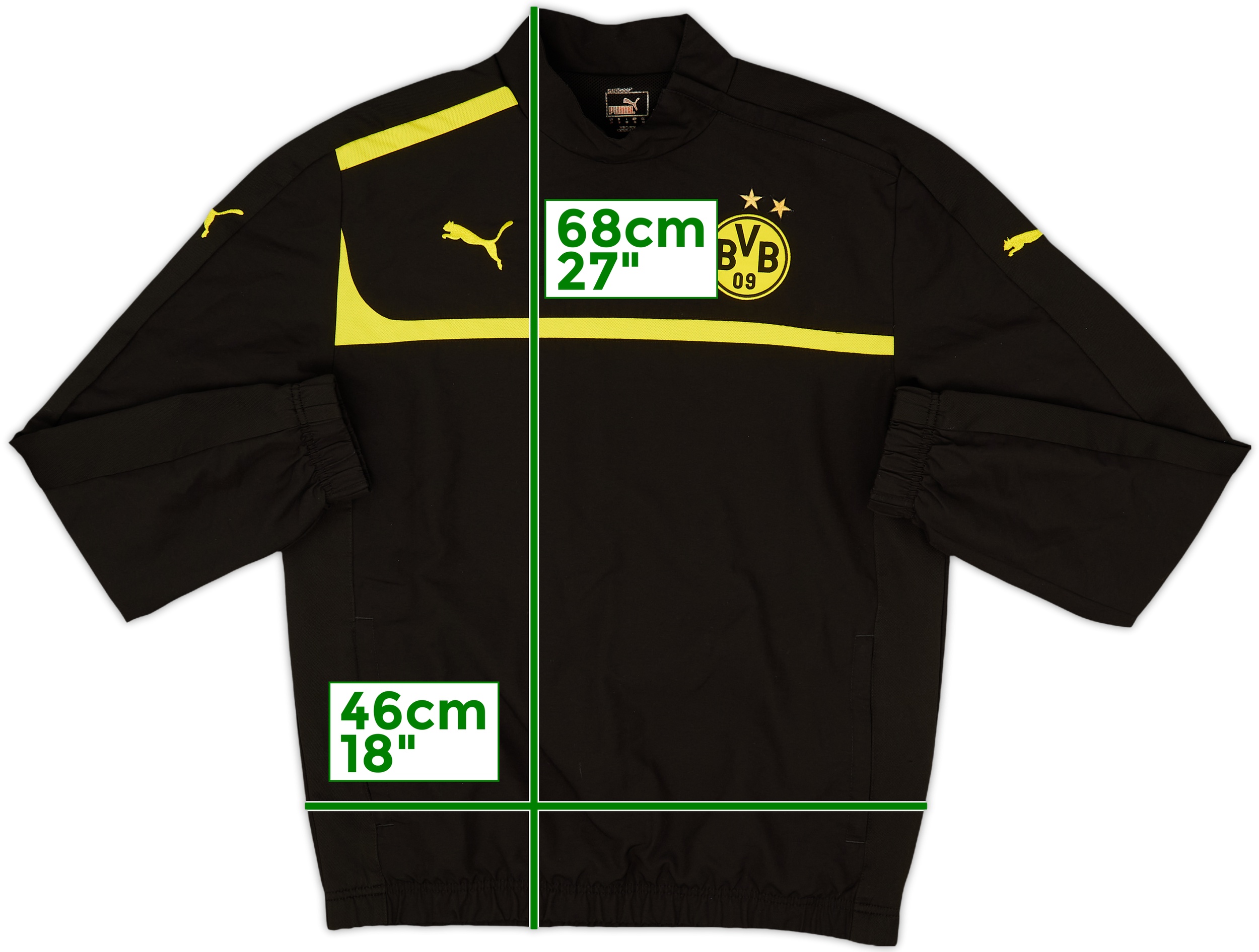 2012-13 Borussia Dortmund Puma 1/4 Zip Sweat Top - 5/10 - (M)