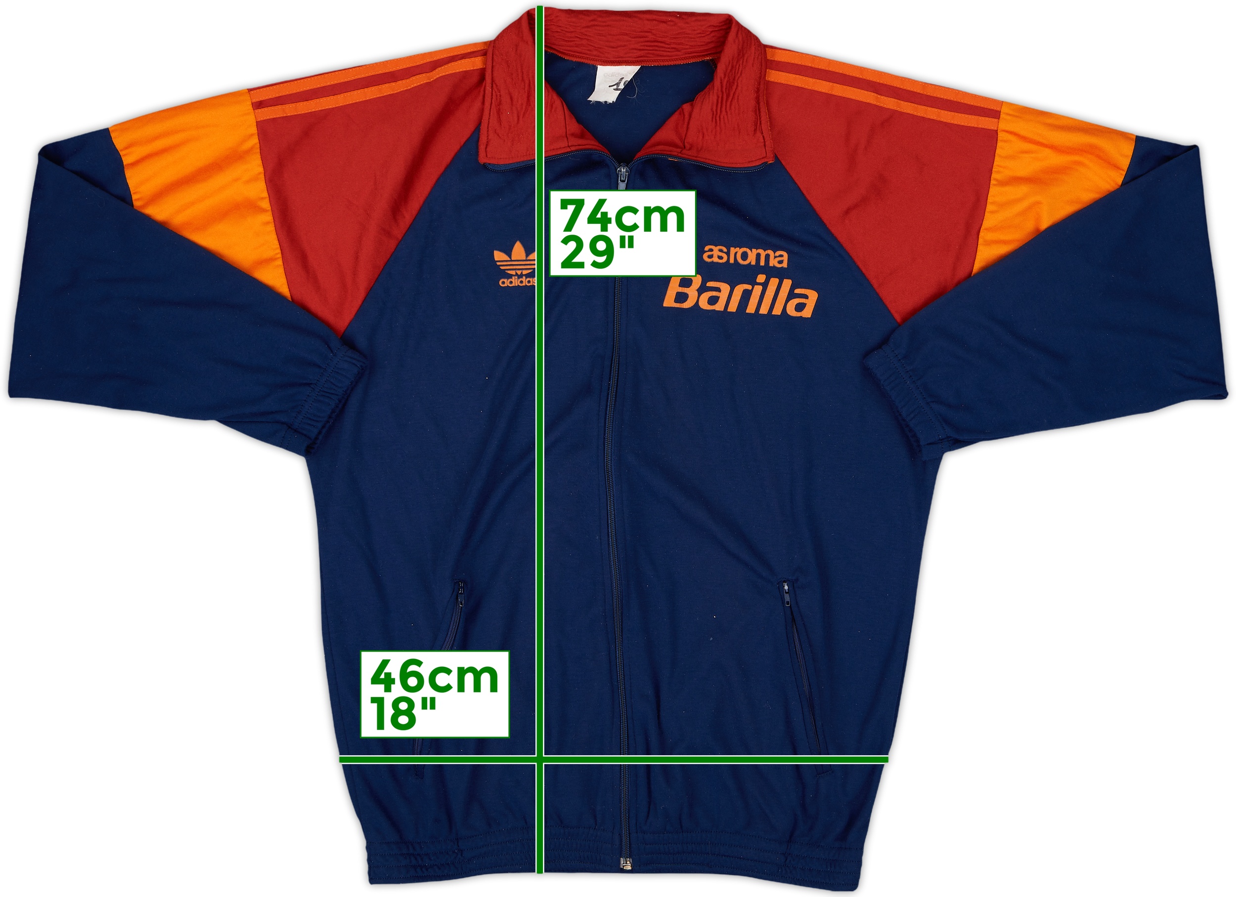 adidas AS Roma Barilla ジャージ 1991-92 Roma adidas Track Jacket - 6/10 - (L)
