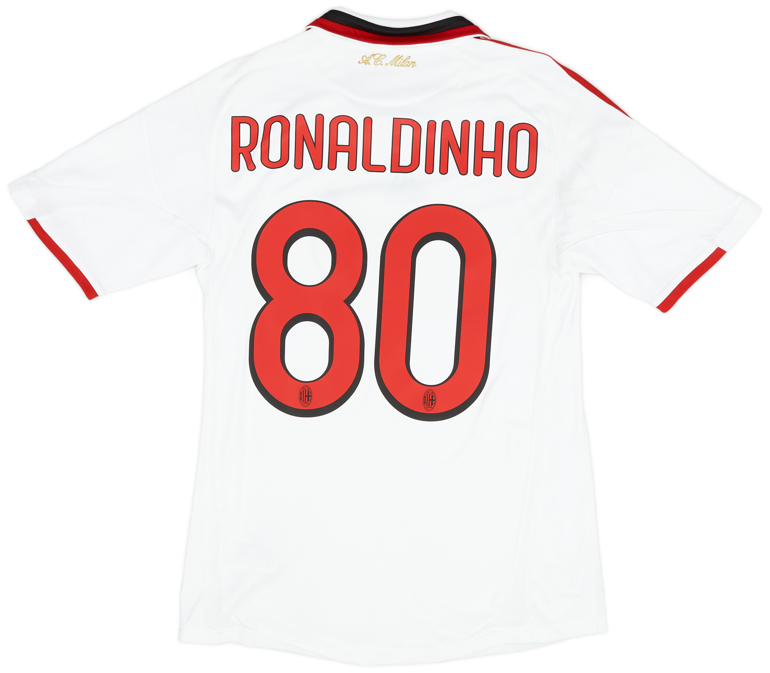 2009-10 AC Milan Away Shirt Ronaldinho #80 - 5/10 - (S)