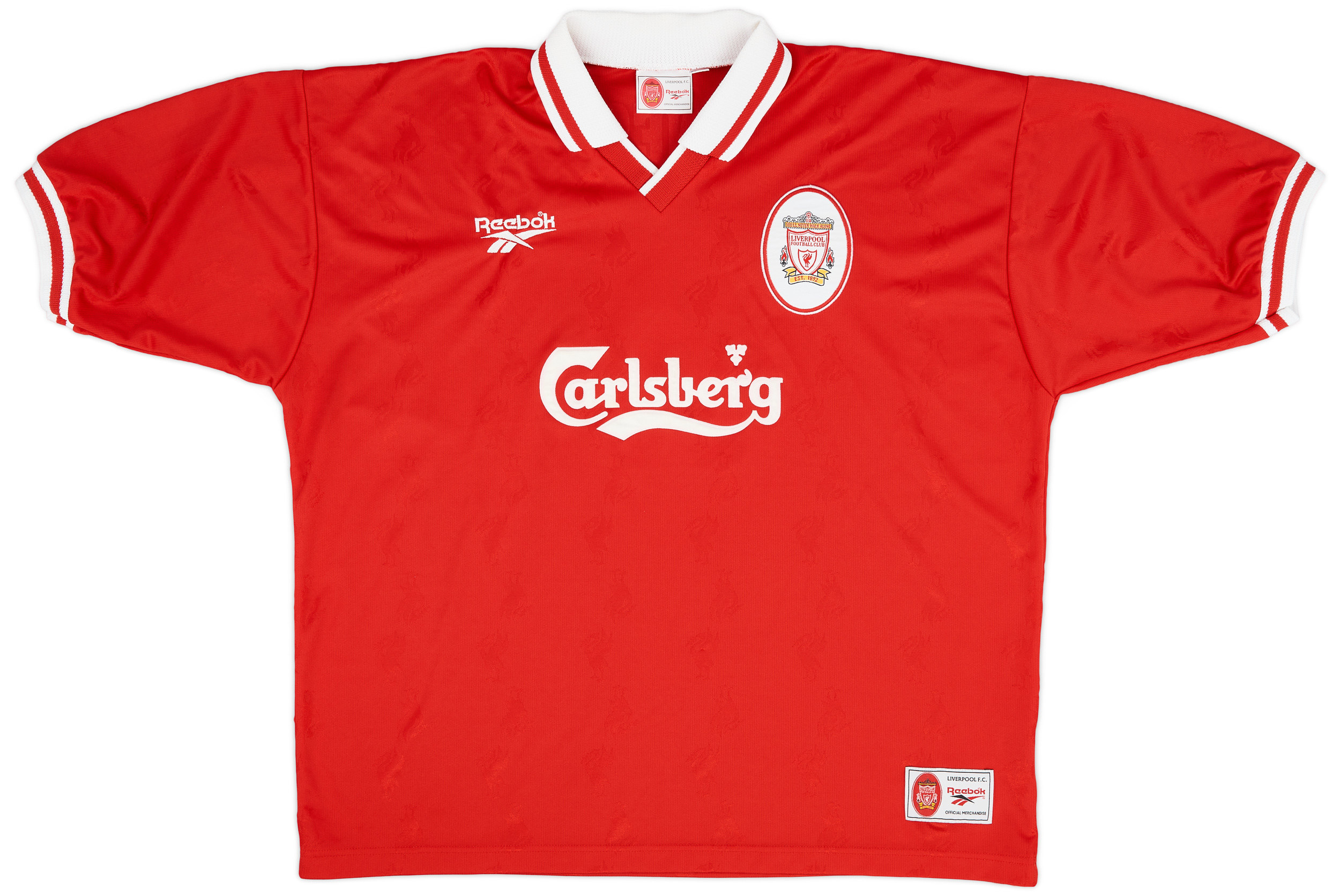 1996 98 Liverpool Home Shirt Jones 2 9 10 XXL