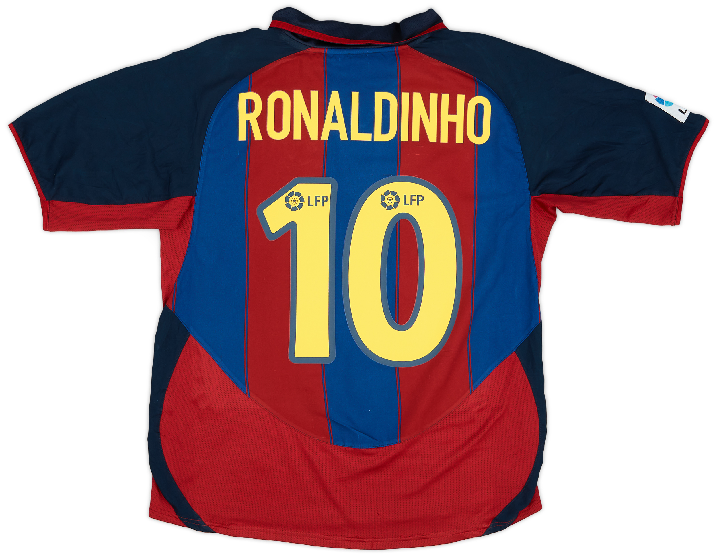 200304 Barcelona Home Shirt Ronaldinho 10 5/10 (M)