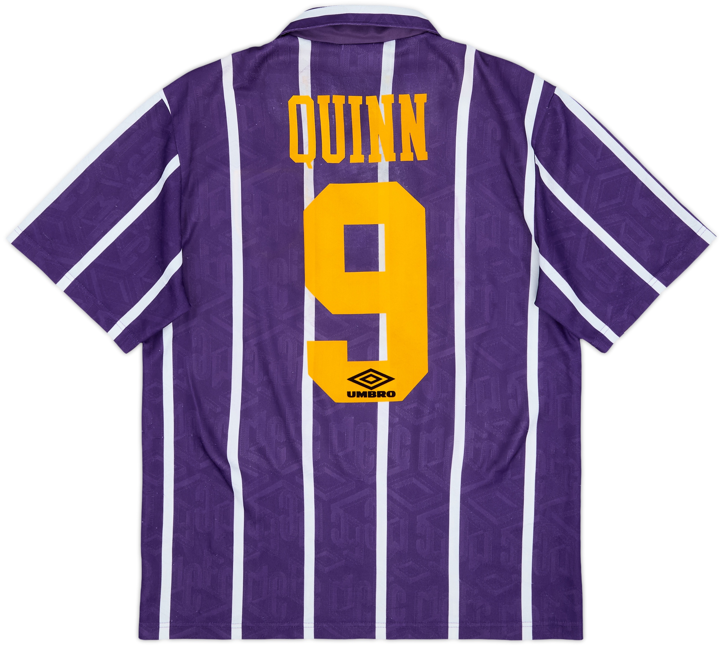 1993-94 Manchester City Away Shirt Quinn #9 - 7/10 - (M)
