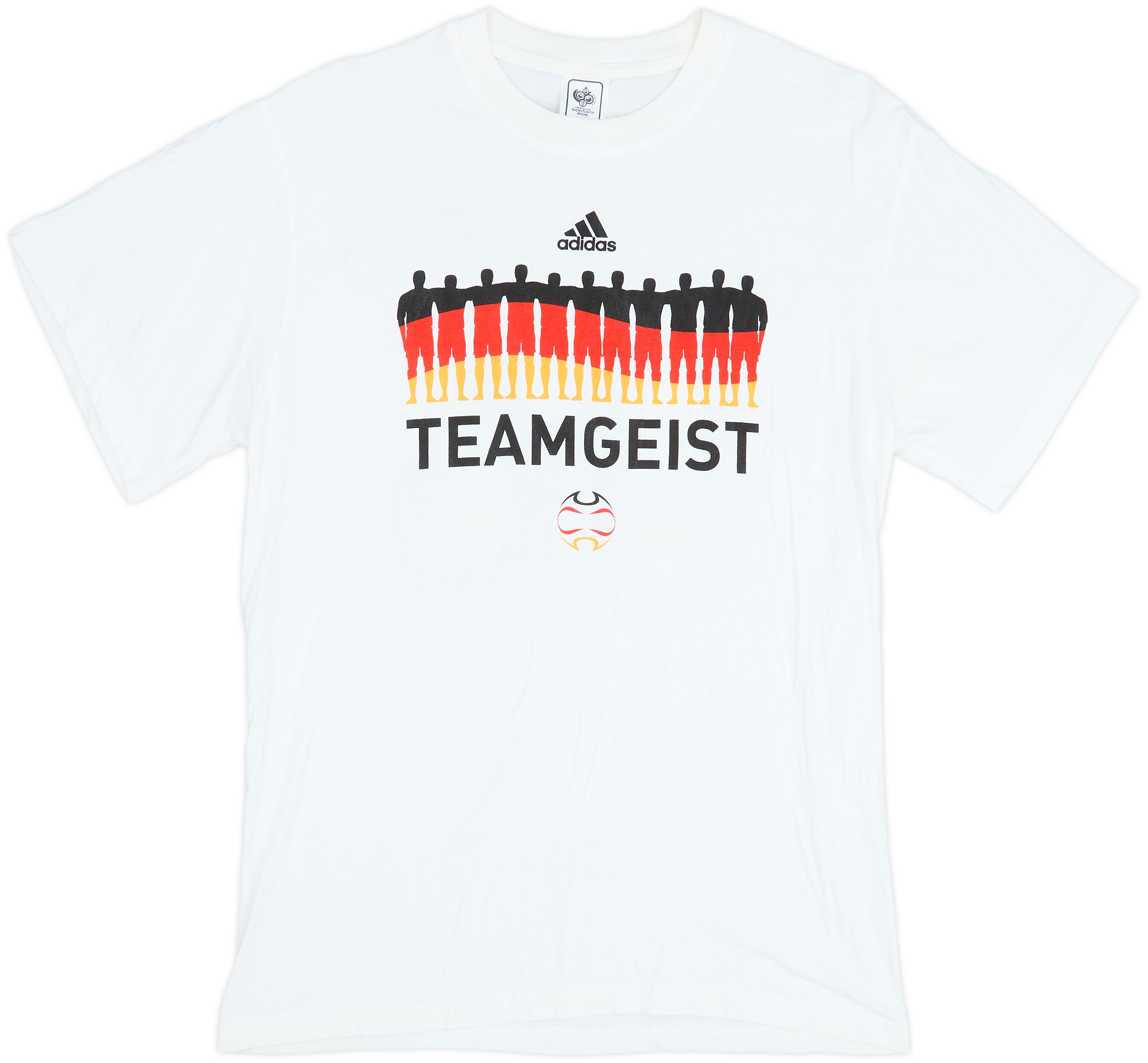 2006 Germany adidas 'Teamgeist' Graphic Tee Deutschland #06 - 8/10