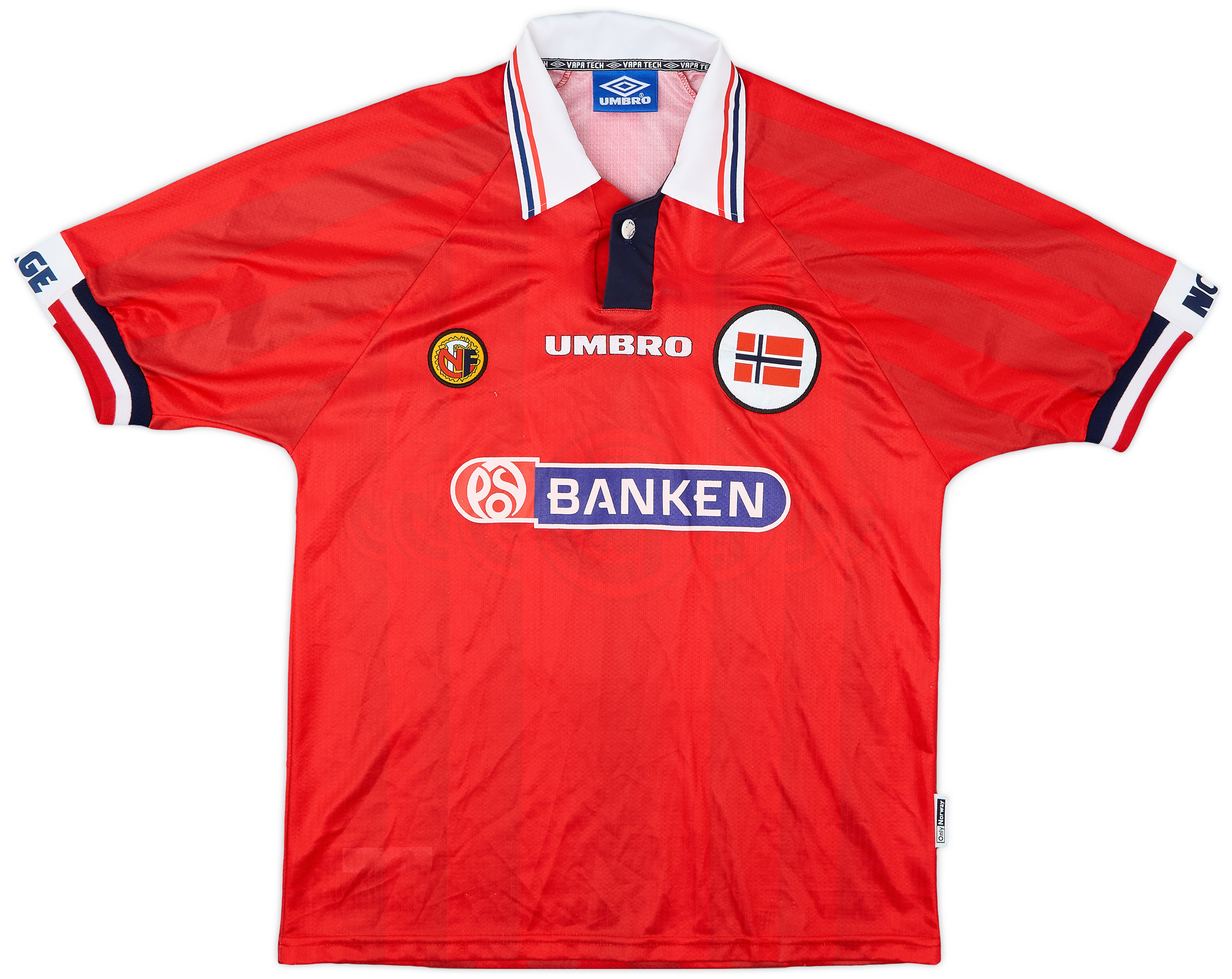ウェア 98 Norge HOME uniform M 1998-00 Norway Home Shirt - 9/10 - (M)