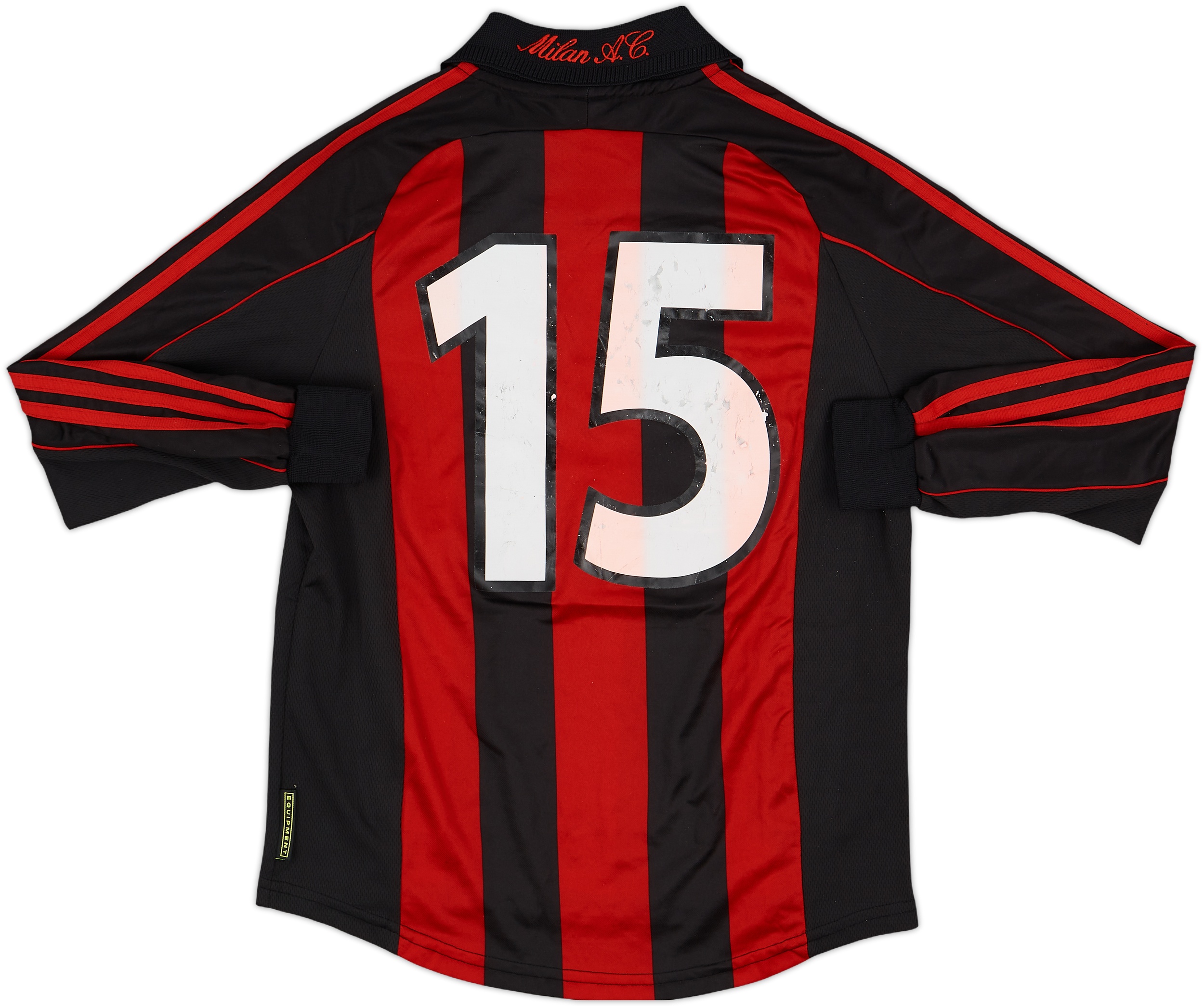 2000-02 AC Milan Home L/S Shirt #15 - 5/10 - (XL.Boys)