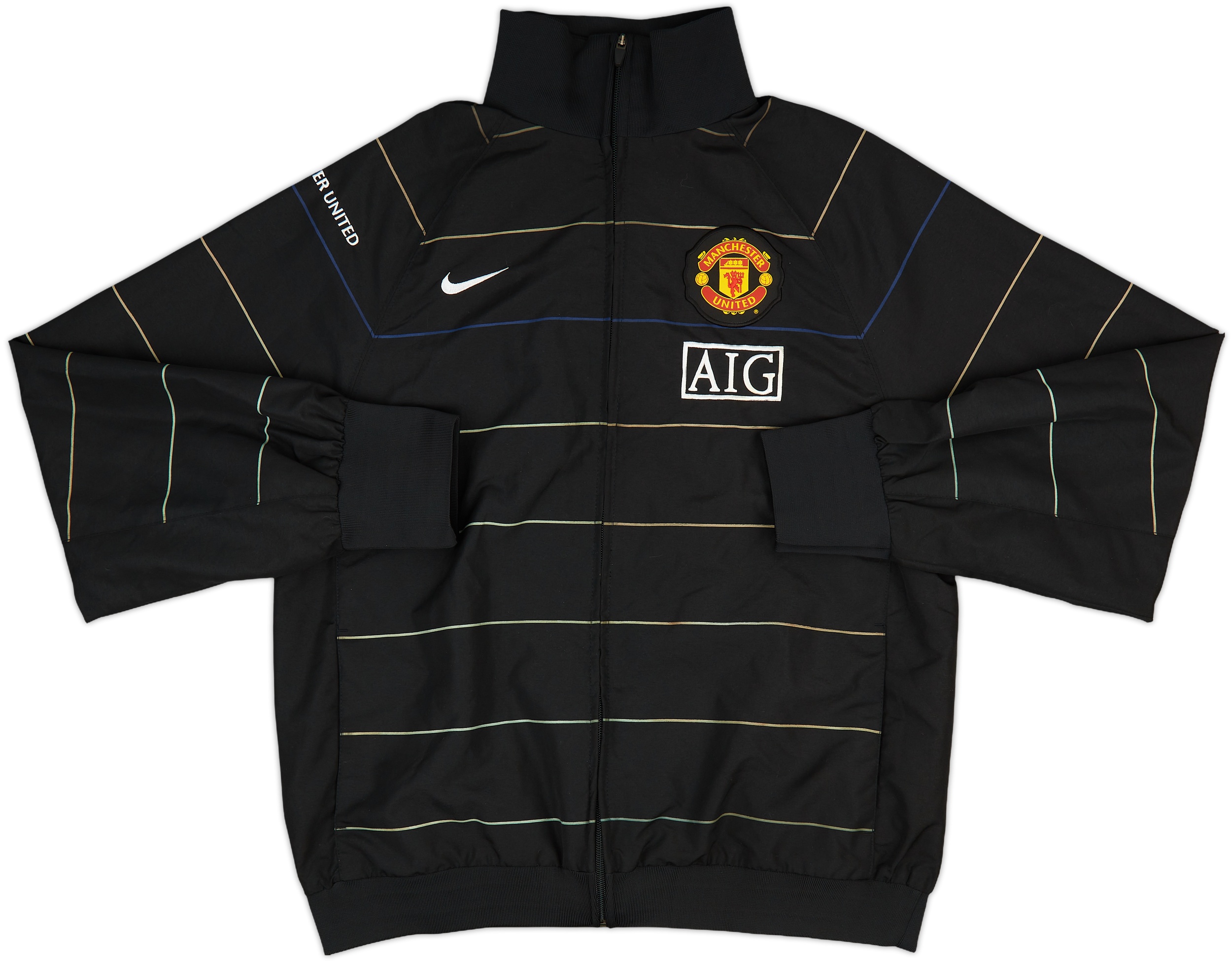 Nike Manchester United FC Track Jacket Small Gray & Red Full