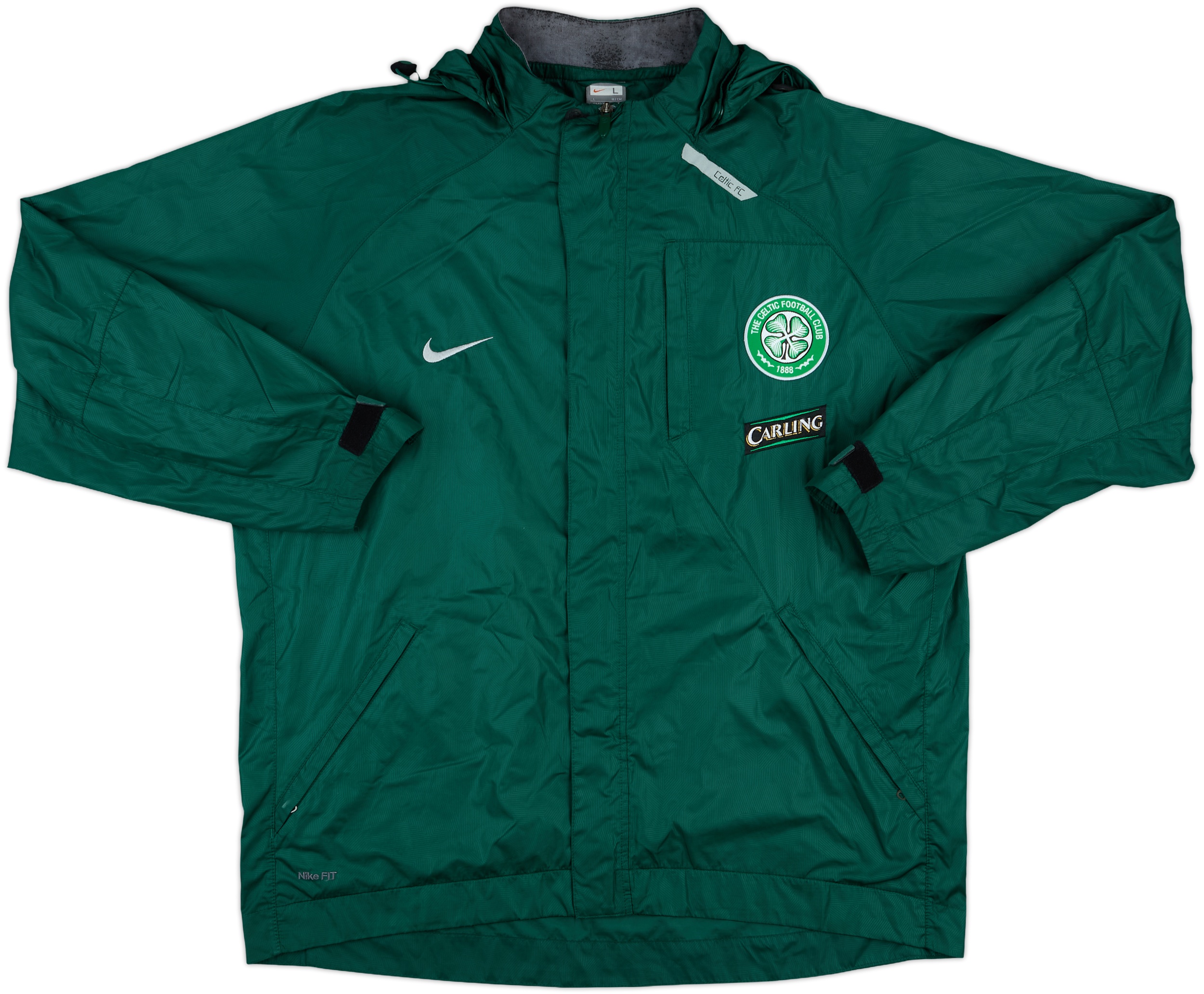 2007-08 Celtic Nike Hooded Rain Jacket - 8/10 - (L)