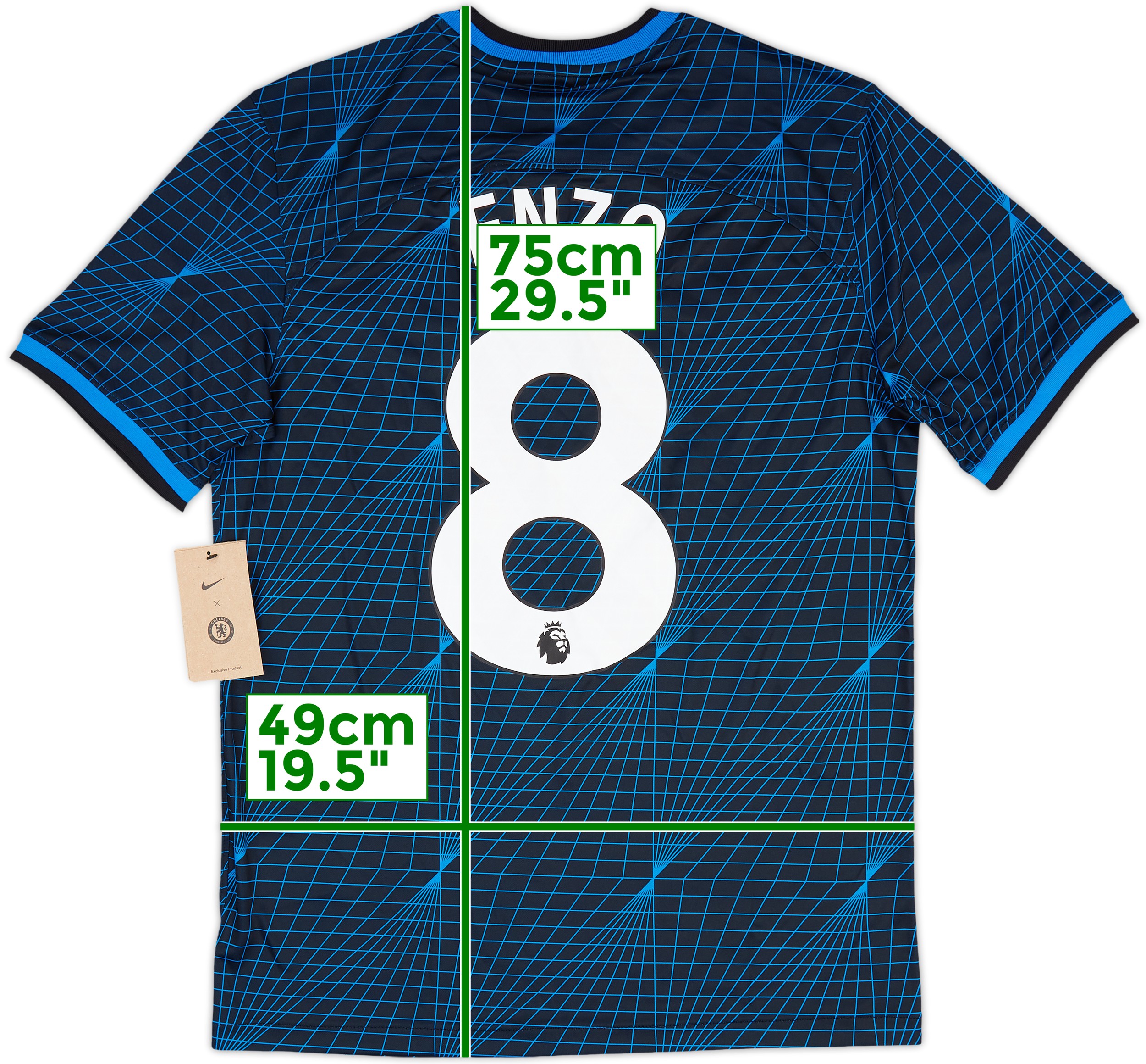 【在庫僅少】 2023-24 Chelsea (M) #8 Enzo Shirt Away ウェア