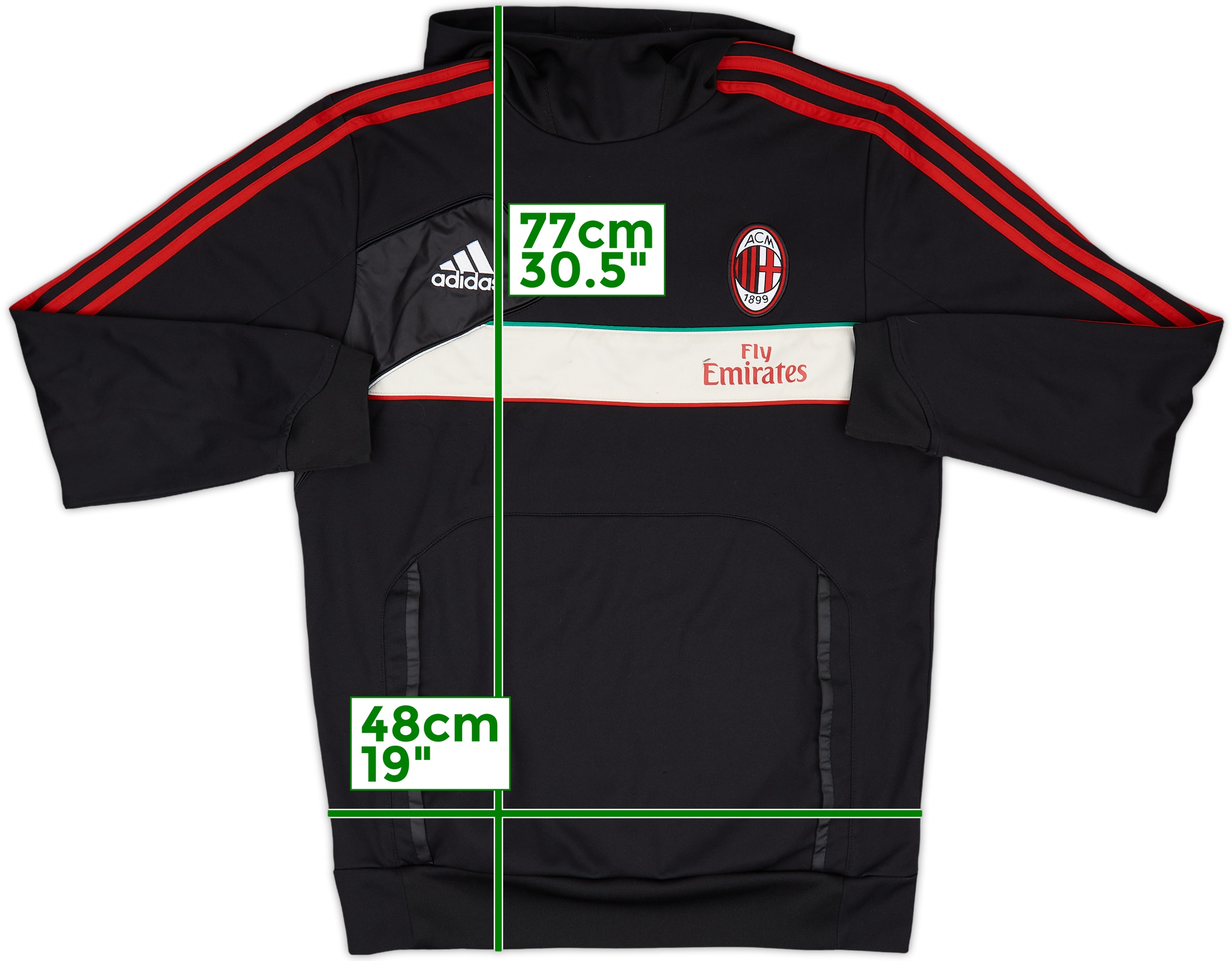 adidas AC MILAN ジャージ 2012/13 ホームモデル Mサイズ AC Milan 2012-13 Adidas Long Sleeve Home Jersey Football