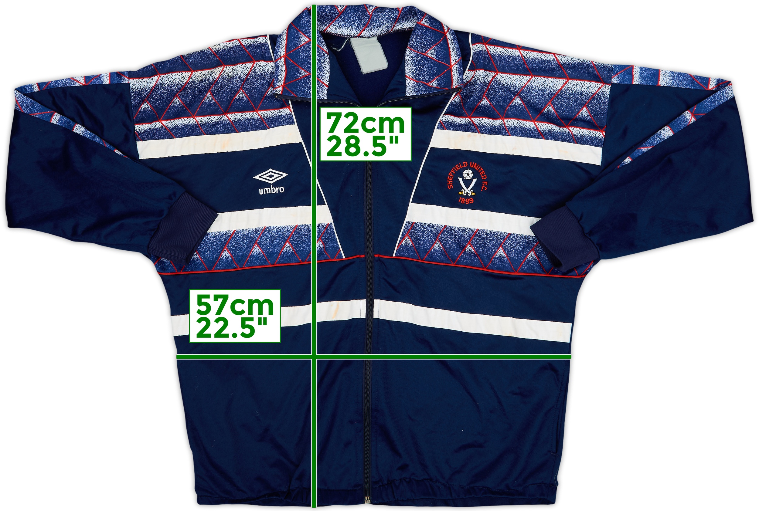 1987-89 Sheffield United Umbro Track Top - 8/10 - (XL)