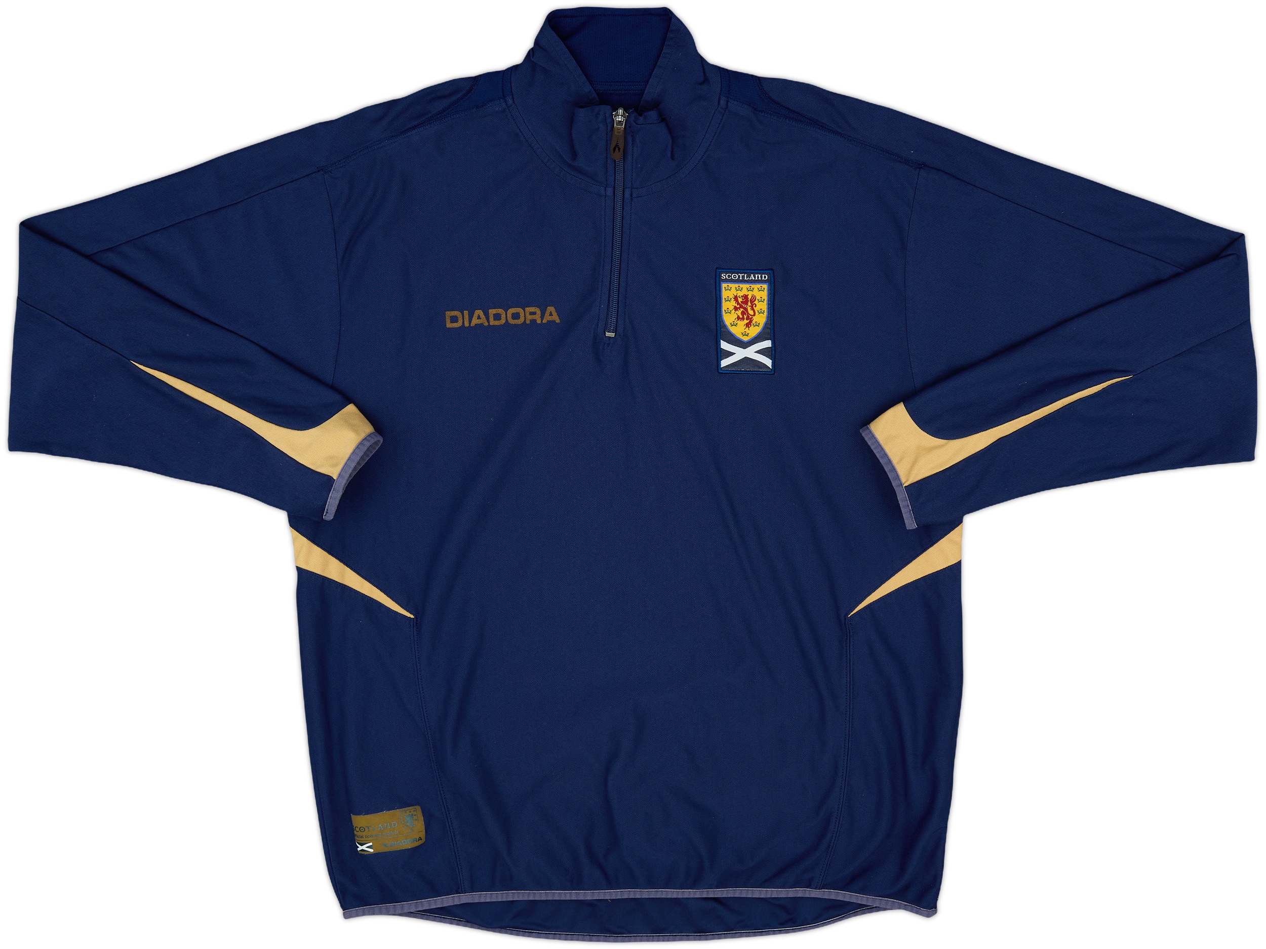 2006-07 Scotland Diadora 1/4 Zip Sweat Top - 8/10 - (M)
