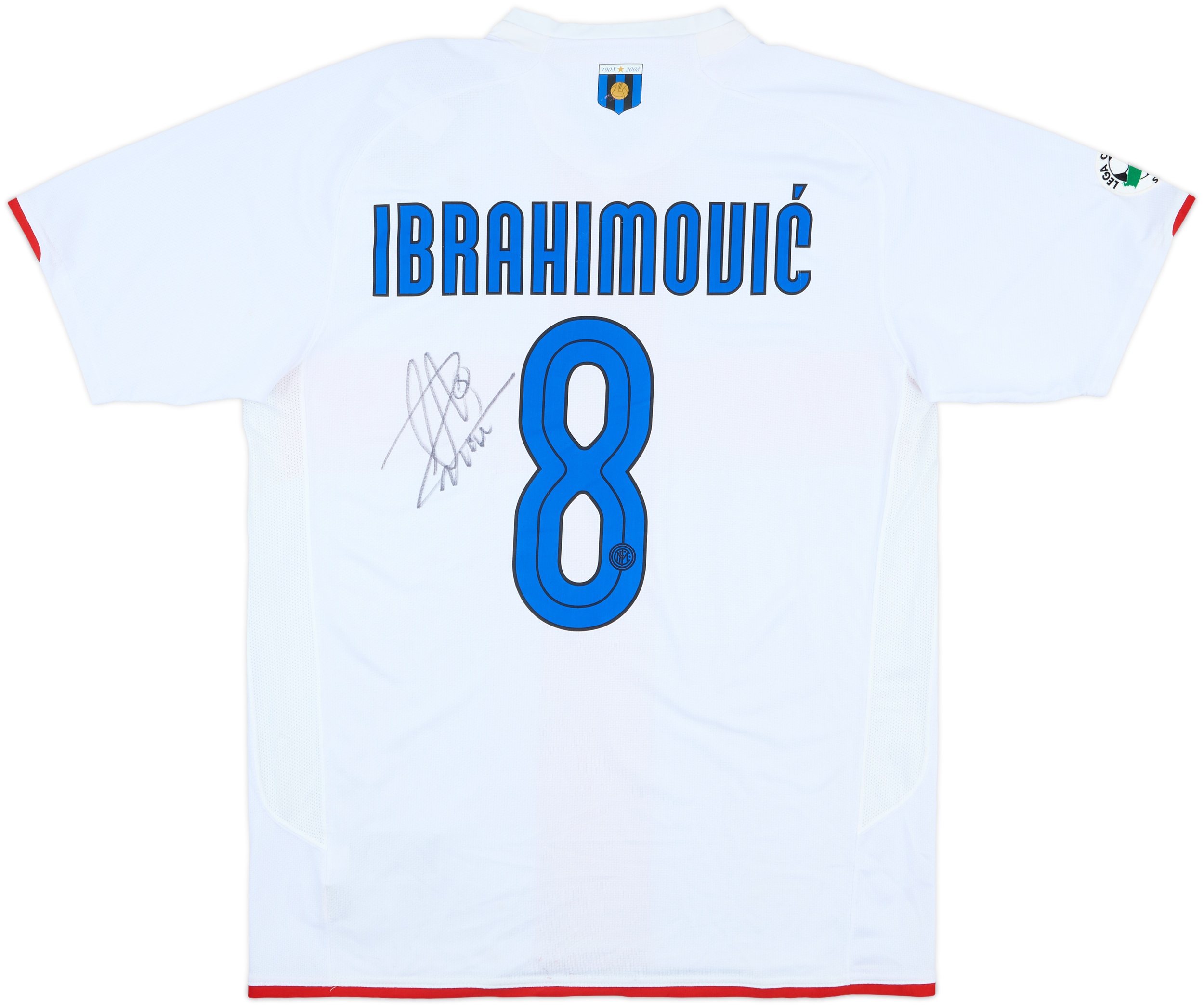 2007-08 Inter Milan Signed Centenary Away Shirt Ibrahimovic #8