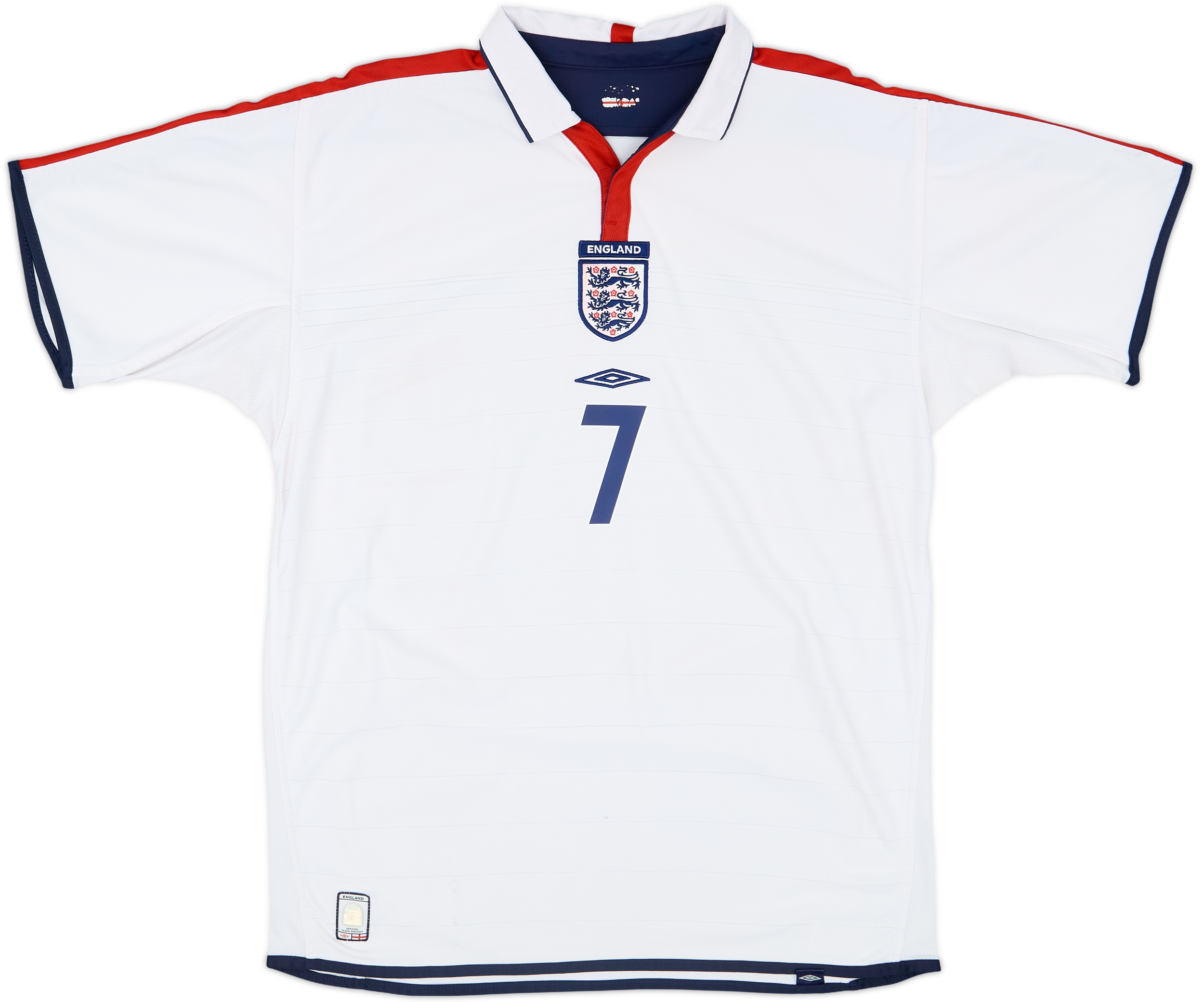 2003-05 England Home Shirt Beckham #7 - 5/10 - (XL) 2003-05 England Home Shirt Beckham #7 - 5/10 - (XL)