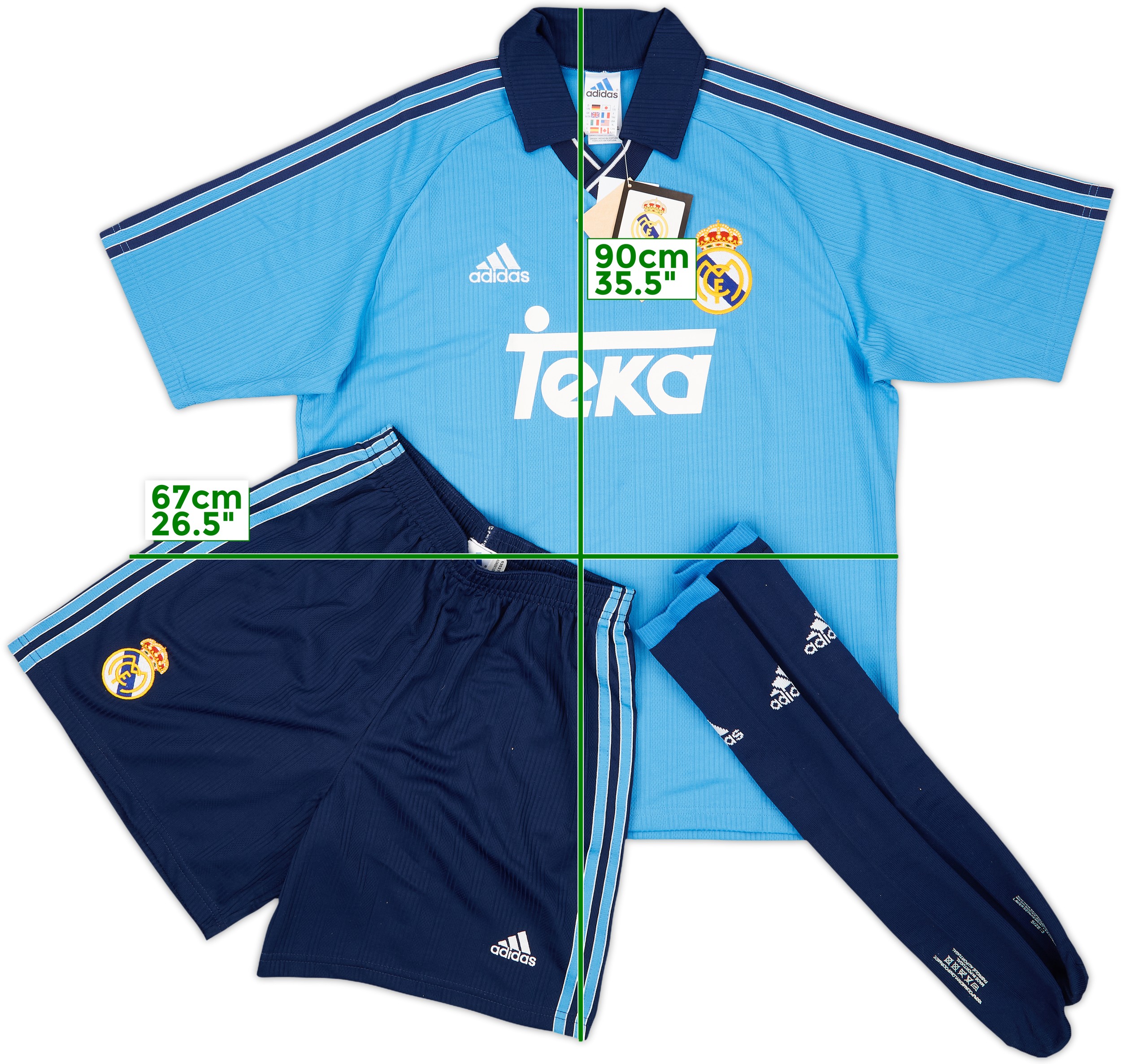 1999-00 Real Madrid Special Edition Third Full Kit (XL.Boys)