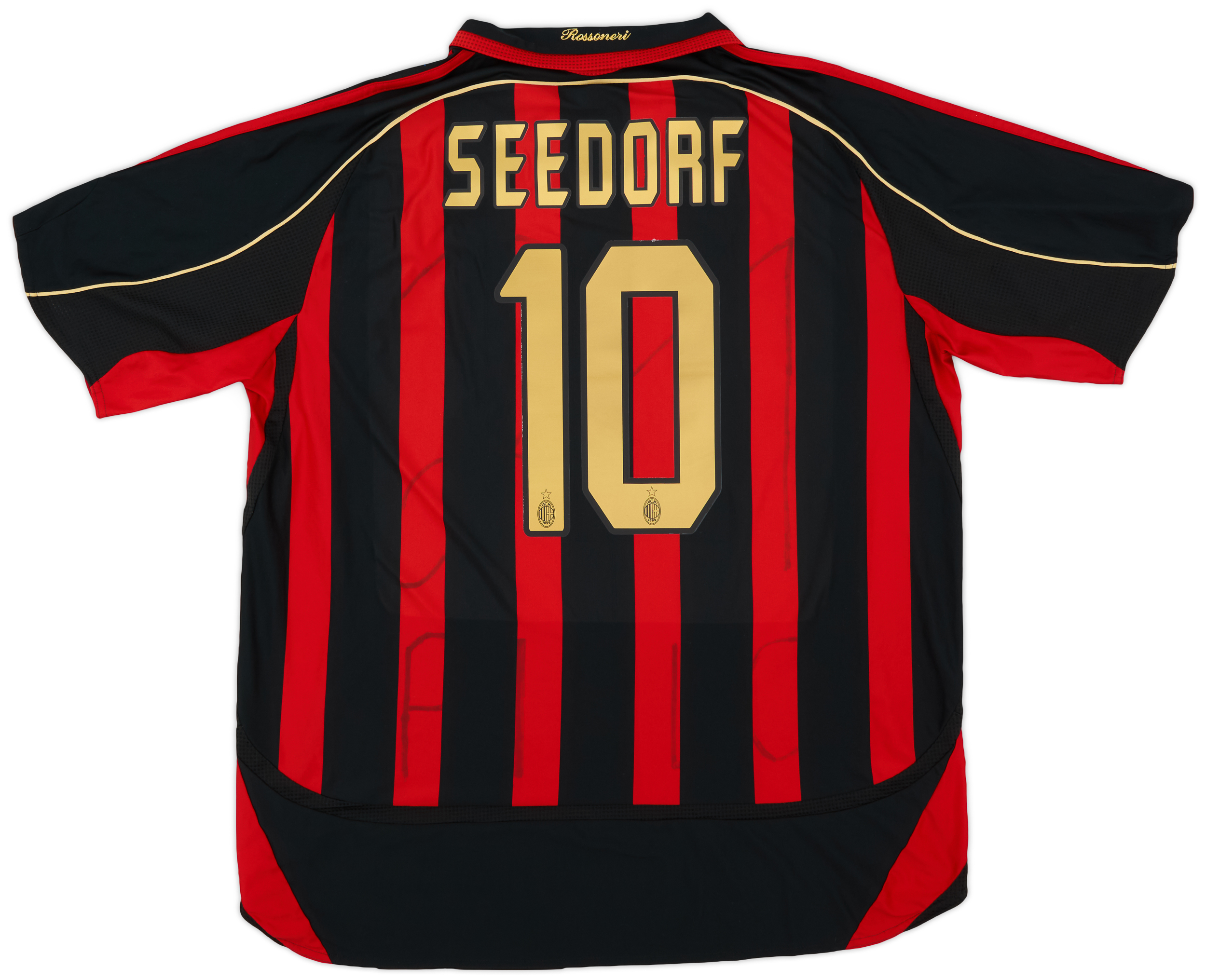 ウェア 06-07 AC Milan Game Shirt Jersey 2006-07 AC Milan Home Shirt Gilardino #11 - 4/10 - (S)
